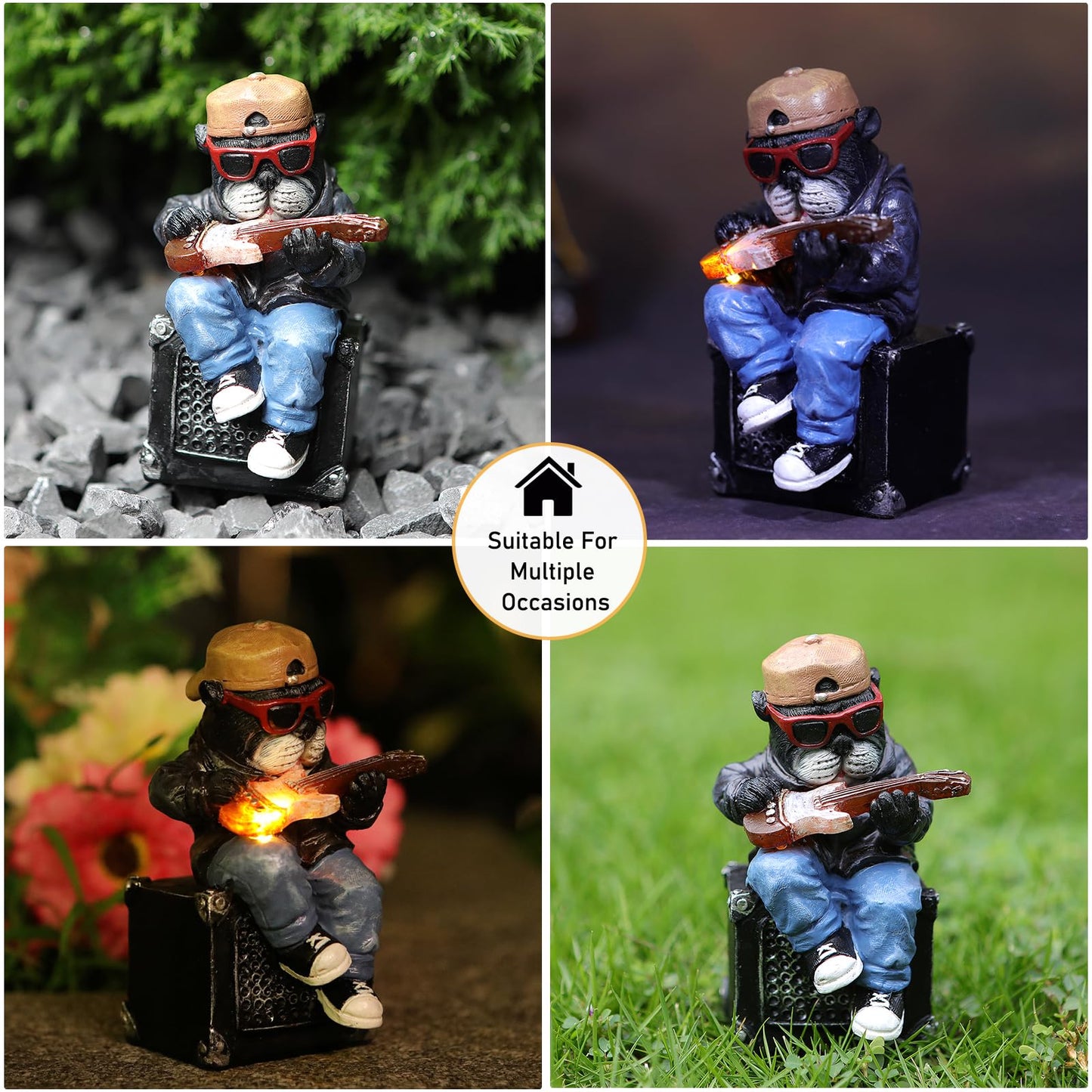 FOXMIS Miniature Frog Garden Statue Gifts Fall Halloween Decorations Fairy