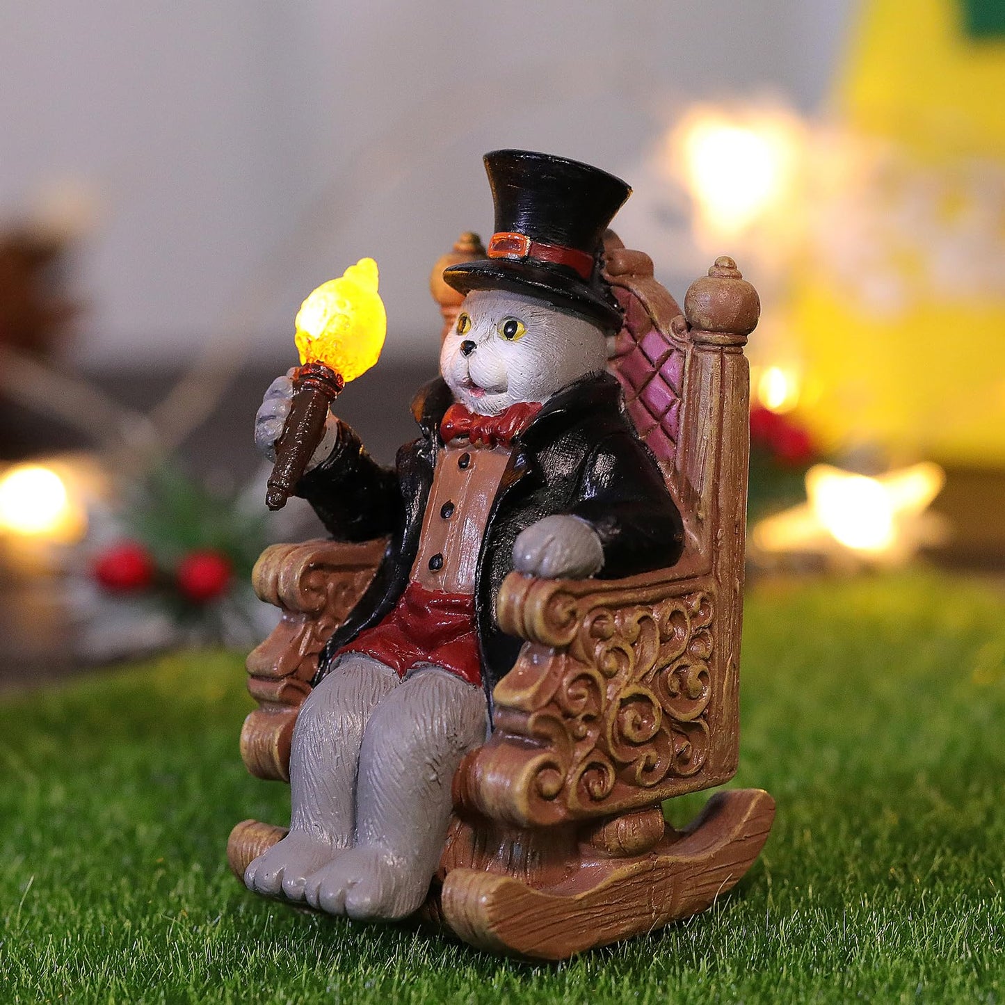 FOXMIS Miniature Frog Garden Statue Gifts Fall Halloween Decorations Fairy