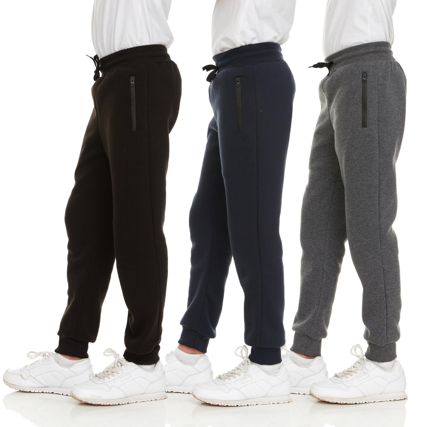 PURE CHAMP 3Pk Boys Sweatpants Fleece Athletic Workout Kids Clothes