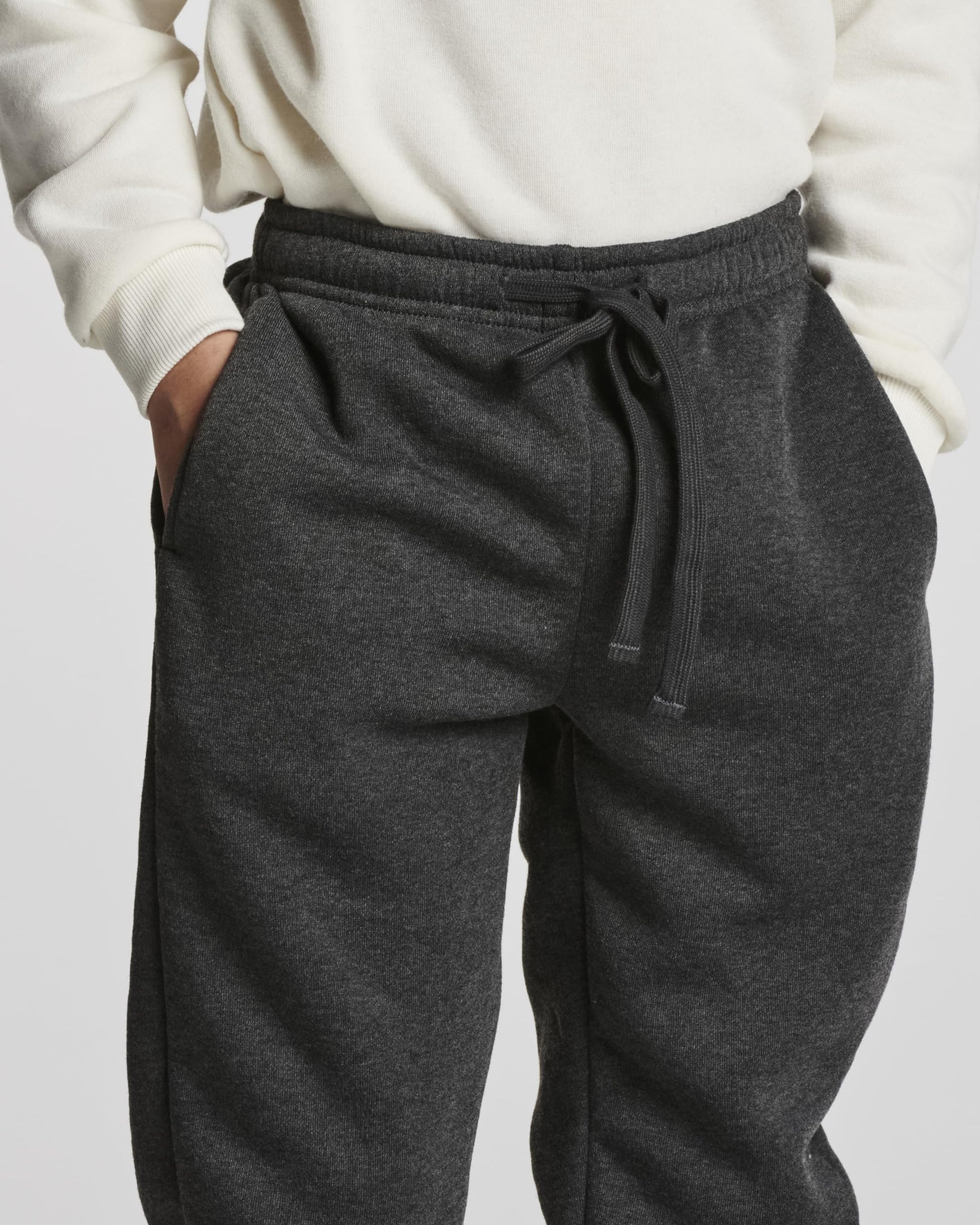 Real Essentials 3 Pack: Boys Tech Fleece Jogger Active Sweatpants with Pockets