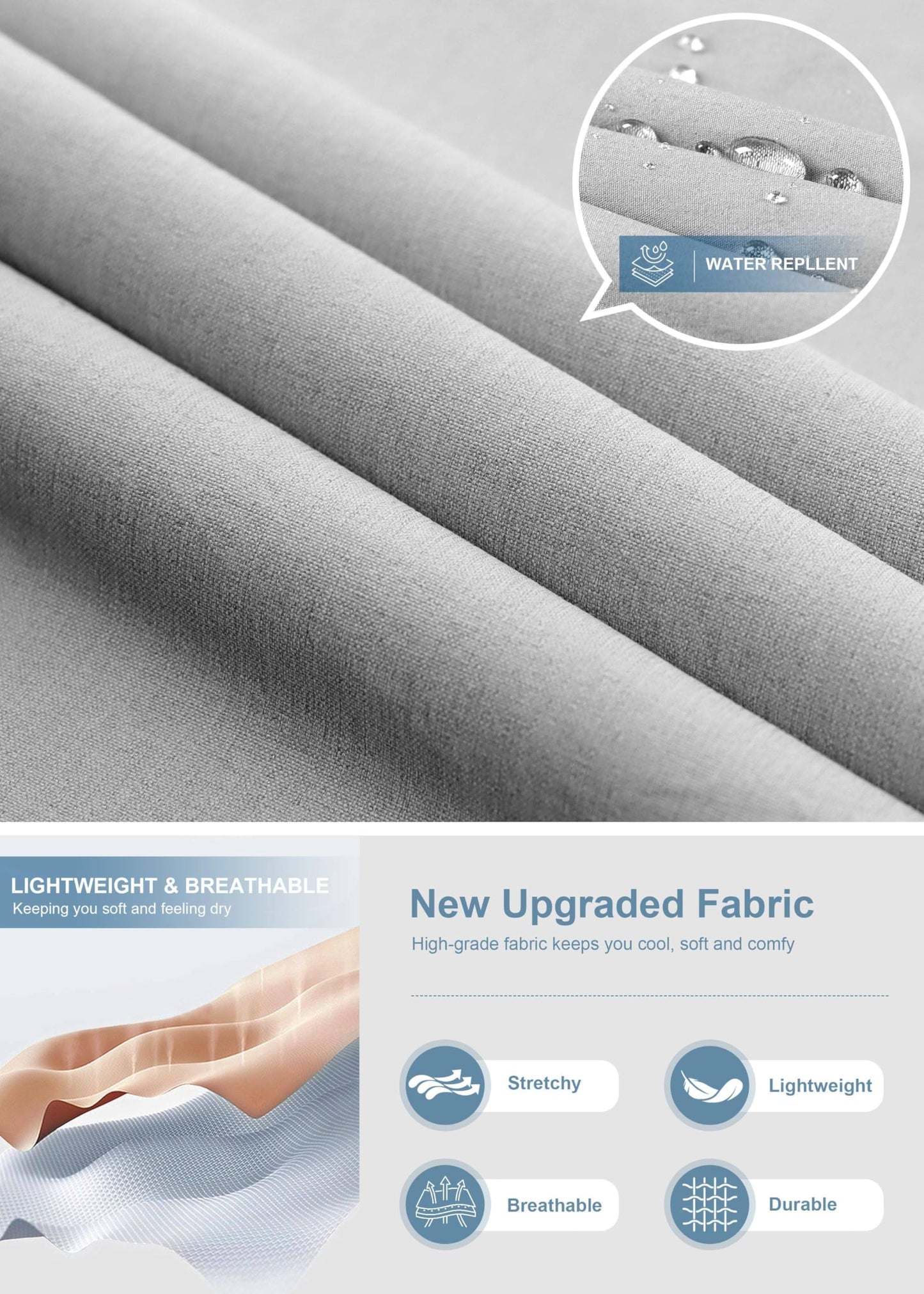 Pudolla Men's Golf Pants Stretch Classic Fit Work Dress Pants 30 Lightweight Quick Dry Casual Slacks Trousers with Pockets(Khaki 34Wx30L)