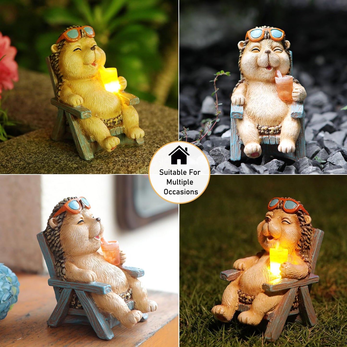 FOXMIS Miniature Frog Garden Statue Gifts Fall Halloween Decorations Fairy