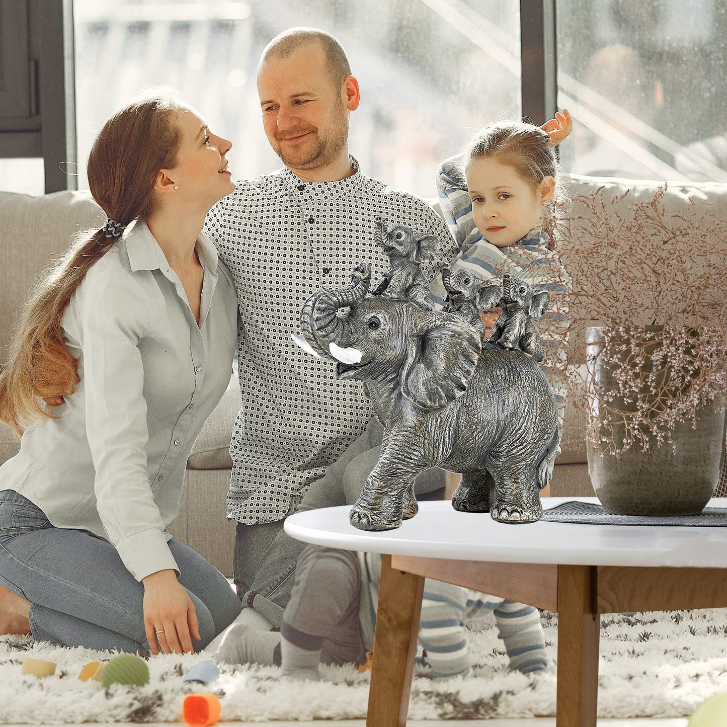 Ylncicn Elephant Statue - Elephant Decor - Home Decor 