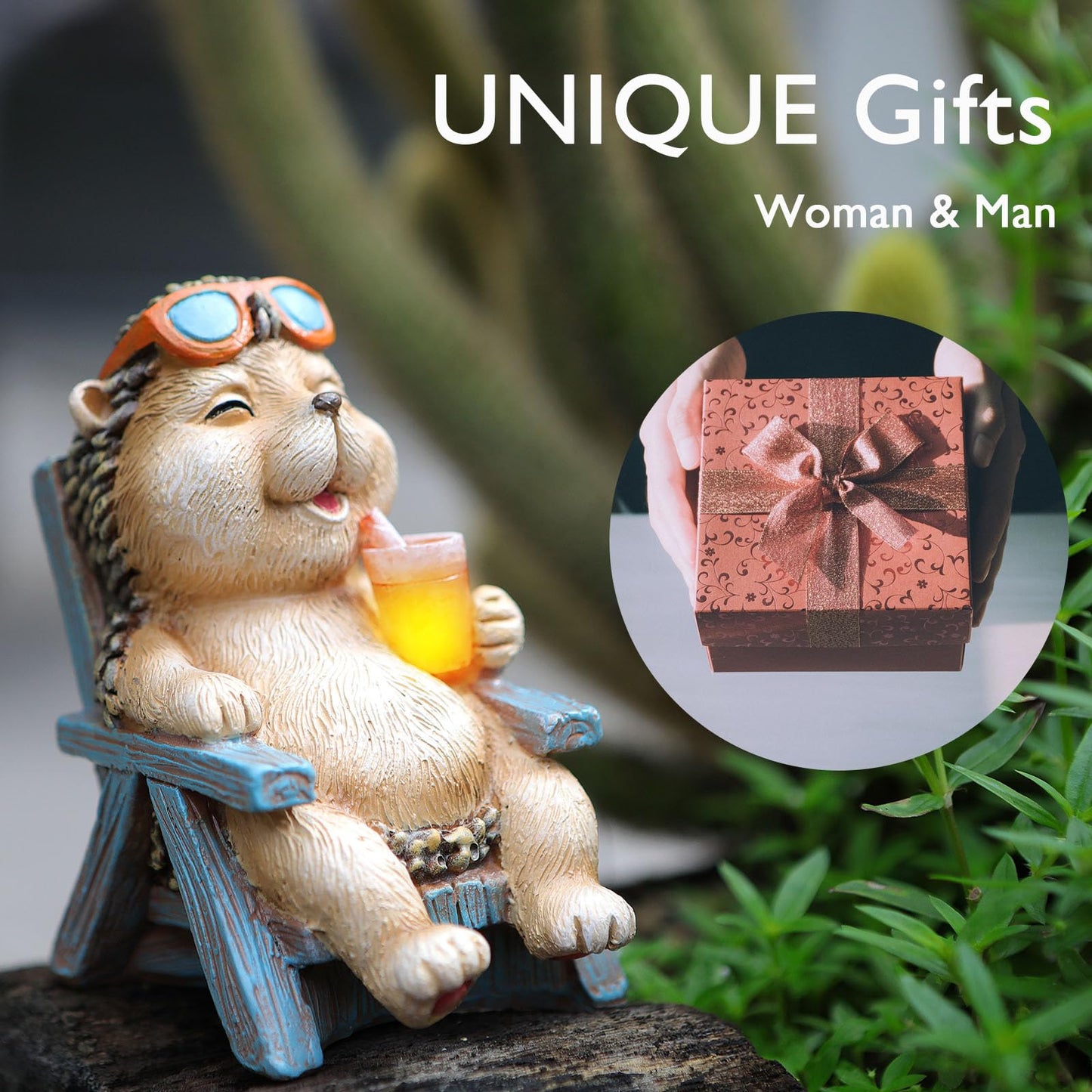 FOXMIS Miniature Frog Garden Statue Gifts Fall Halloween Decorations Fairy