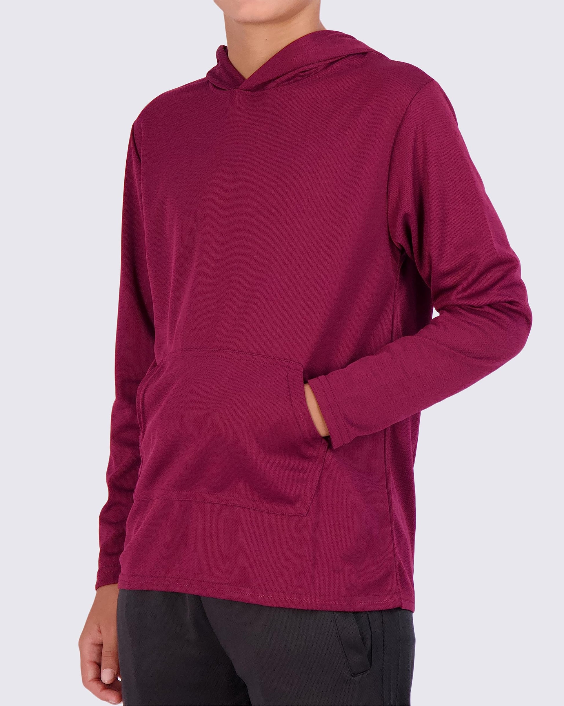 Real Essentials 3 Pack: Boys Hoodies – Youth Mesh Long Sleeve Sweatshirts.