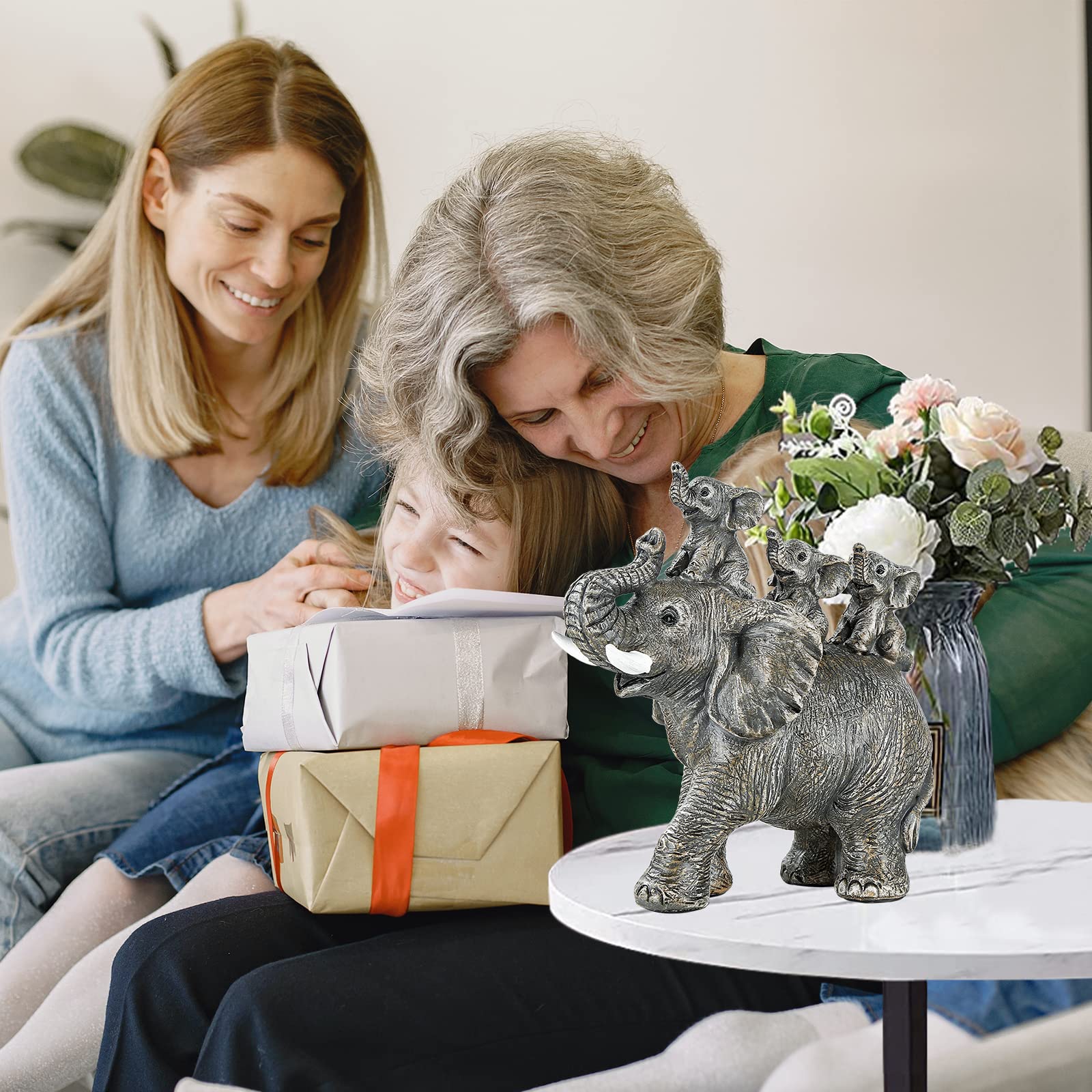 Ylncicn Elephant Statue - Elephant Decor - Home Decor 