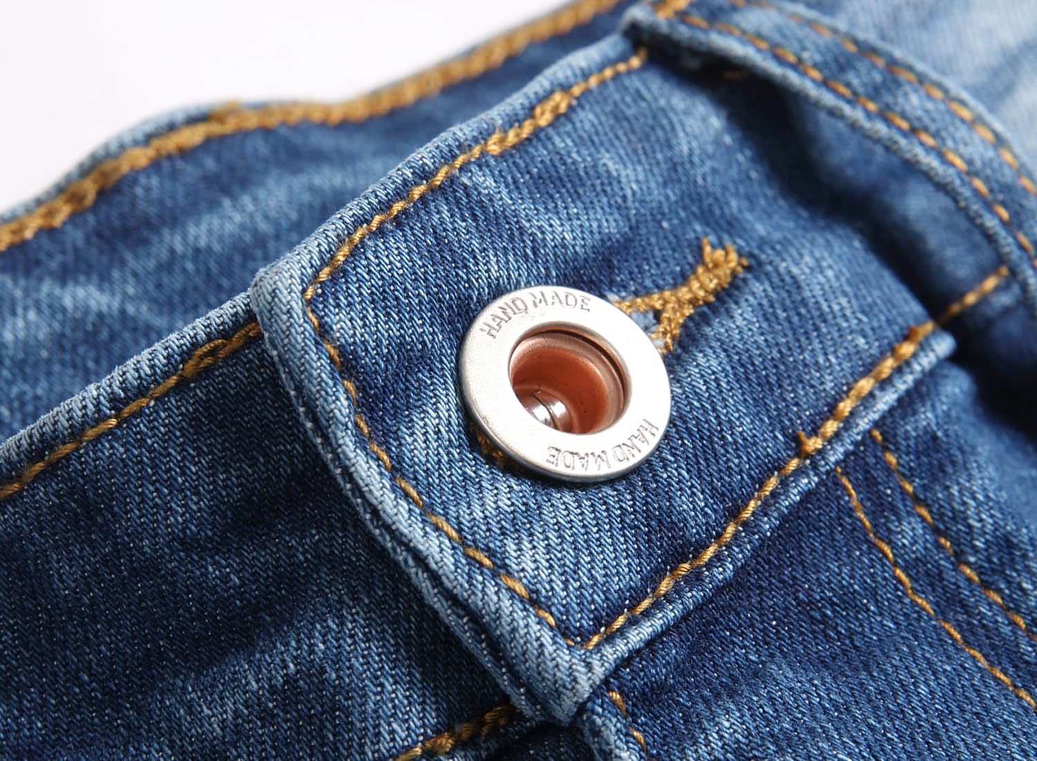 AITITIA Men's Biker Zipper Deco Washed Straight Fit Jeans (40, 002 Light Blue)