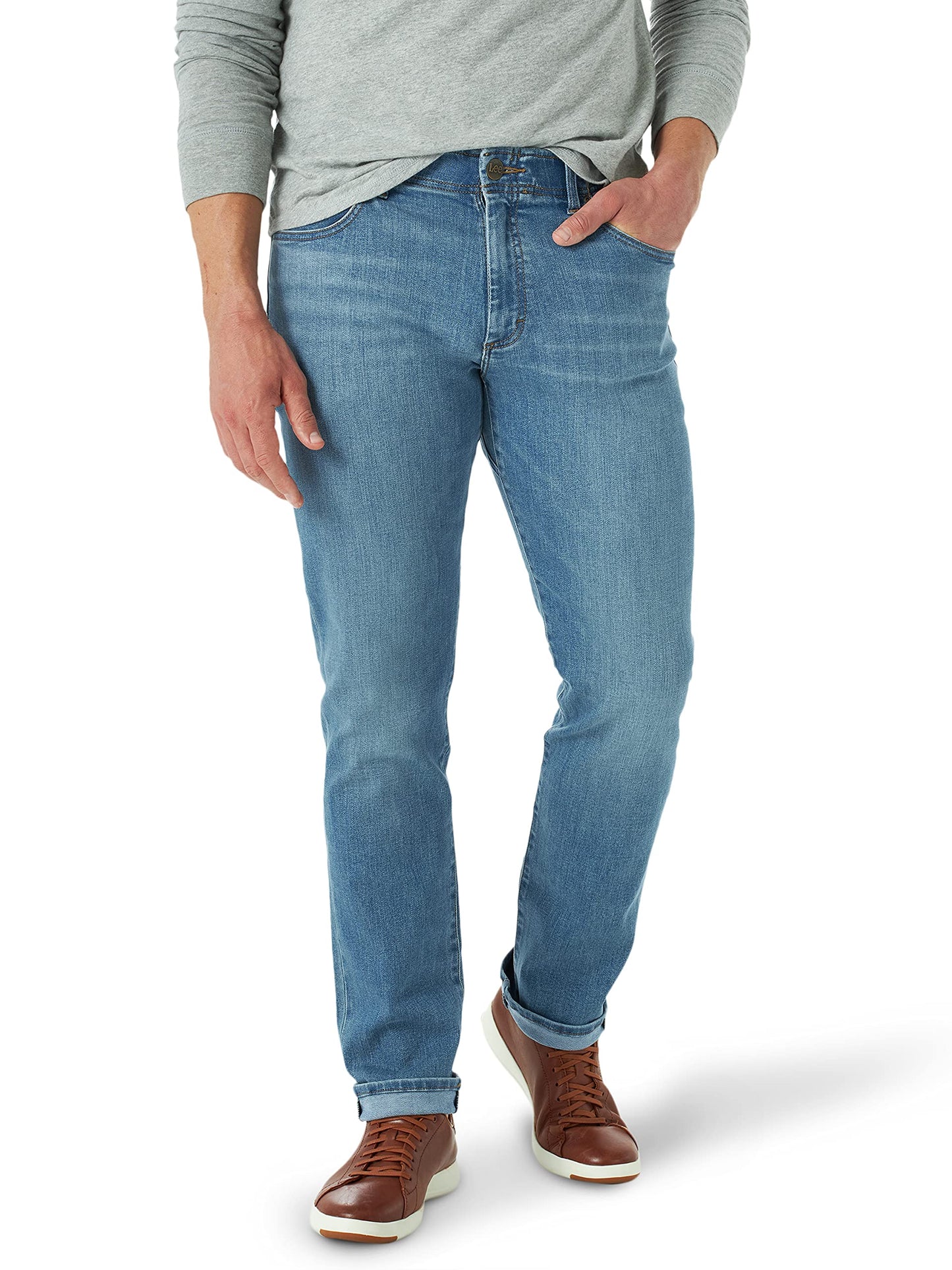 Lee Men's Extreme Motion Straight Taper Jean Cougar 34W x 30L