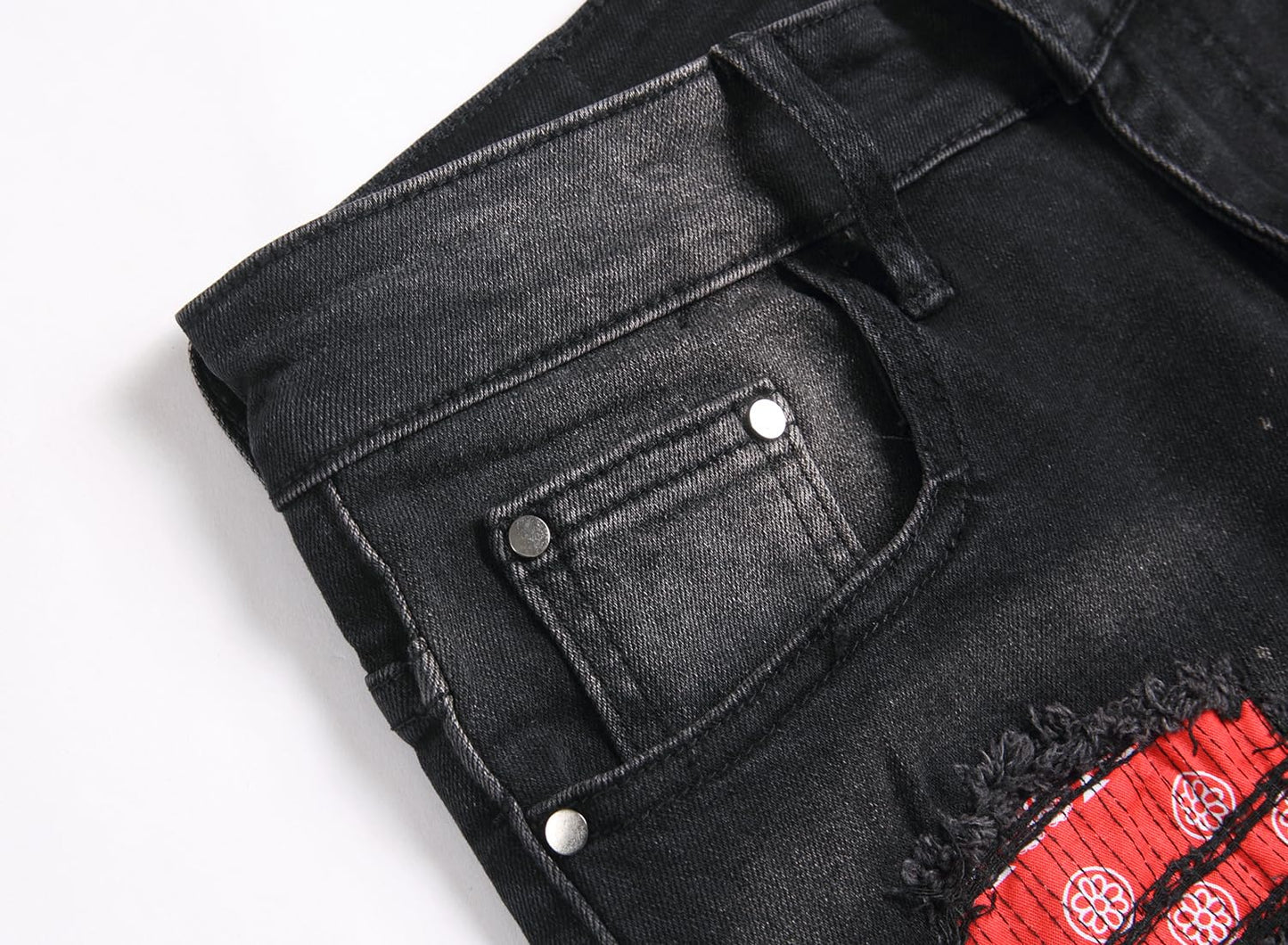 AITITIA Men's Biker Zipper Deco Washed Straight Fit Jeans (40, 002 Light Blue)