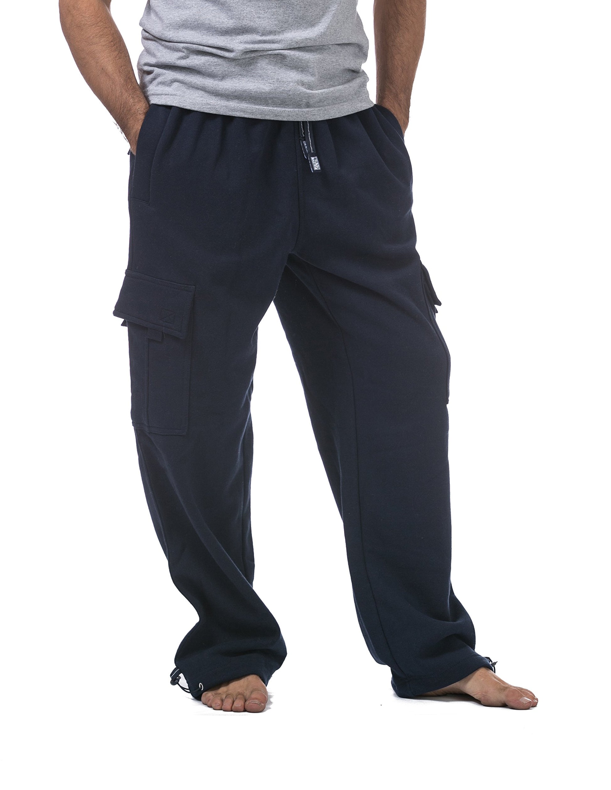 Pro Club Men's Heavyweight Fleece Cargo Pants, 3X-Large, Charcoal