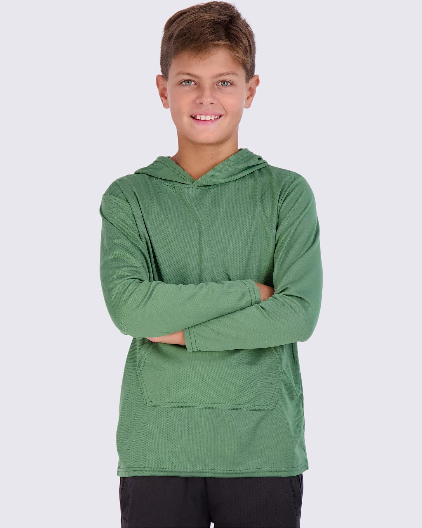 Real Essentials 3 Pack: Boys Hoodies – Youth Mesh Long Sleeve Sweatshirts.