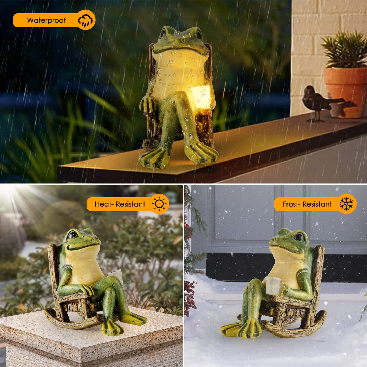FOXMIS Miniature Frog Garden Statue Gifts Fall Halloween Decorations Fairy