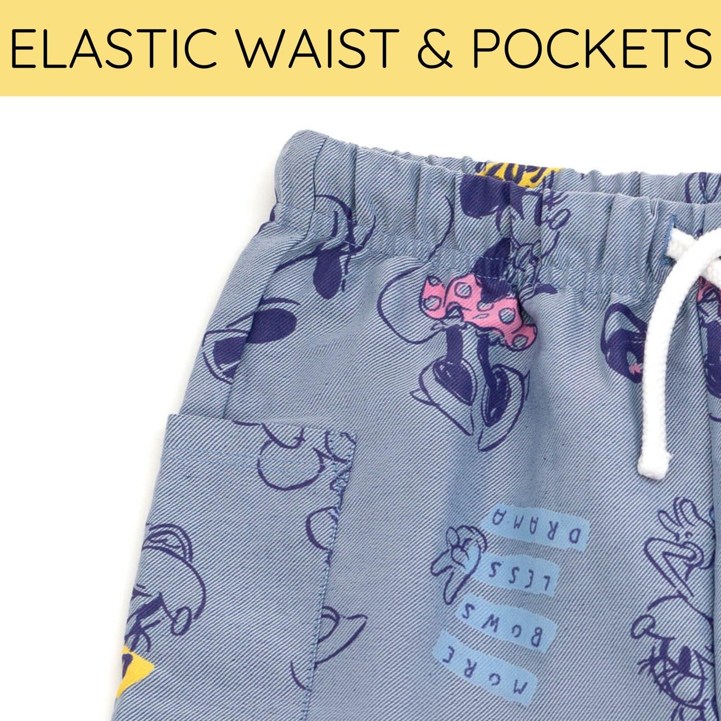 Disney Minnie Mouse Toddler Girls Graphic T-Shirt and Shorts Outfit Set Light Pink/Light Blue 3T