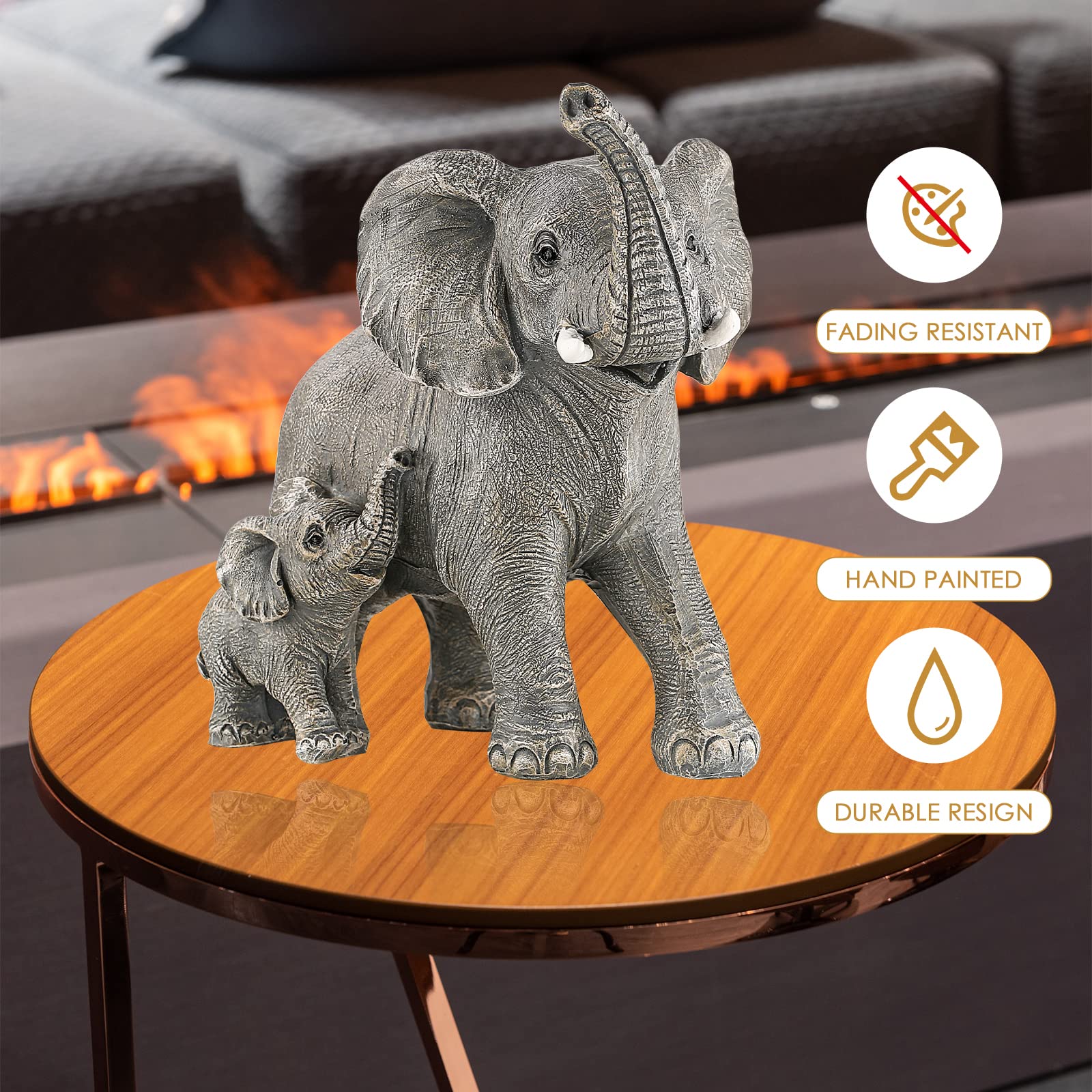 Ylncicn Elephant Statue - Elephant Decor - Home Decor 