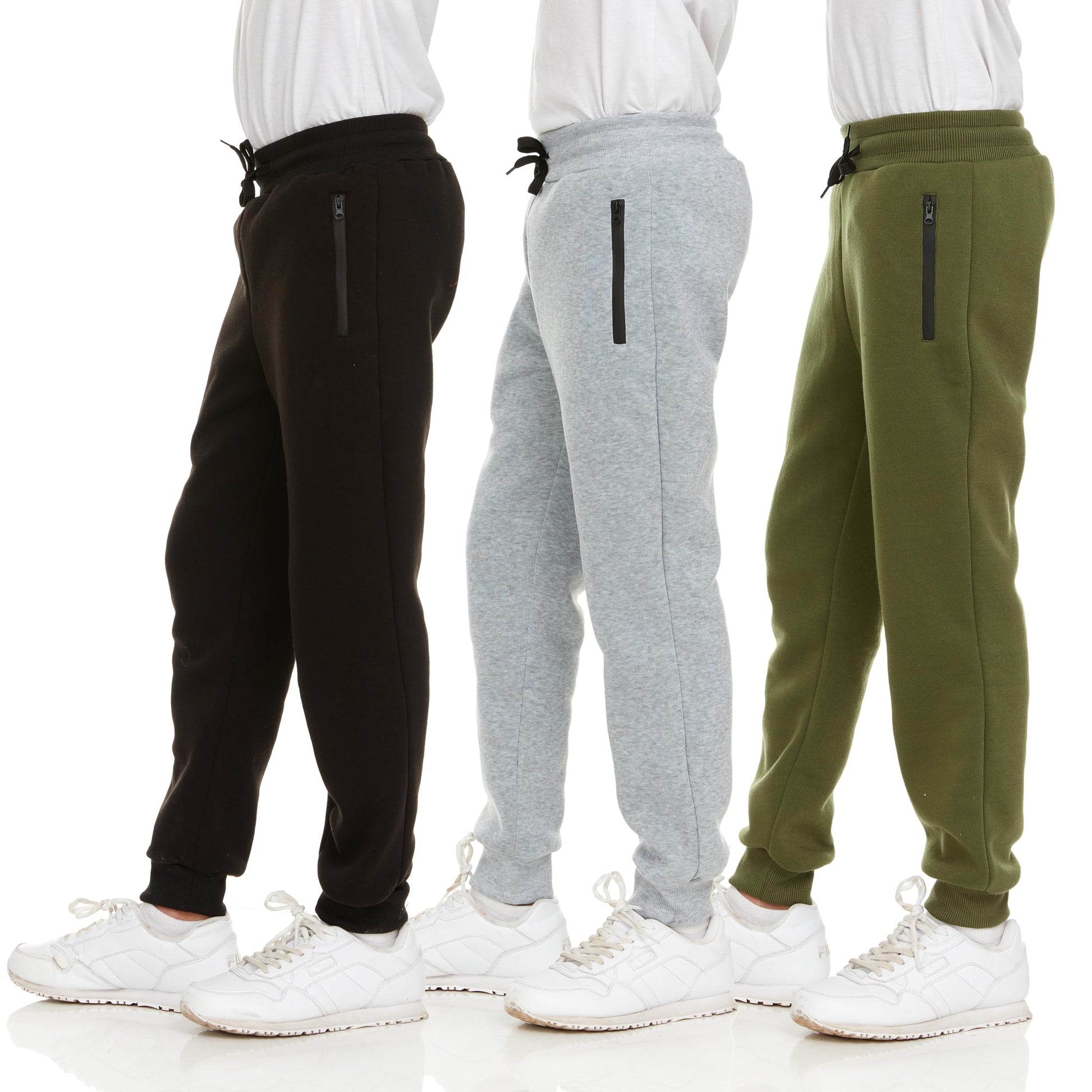PURE CHAMP 3Pk Boys Sweatpants Fleece Athletic Workout Kids Clothes