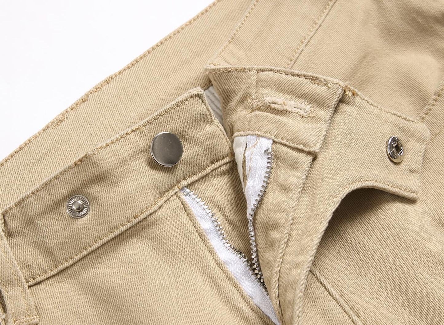 AITITIA Men's Biker Zipper Deco Washed Straight Fit Jeans (40, 002 Light Blue)