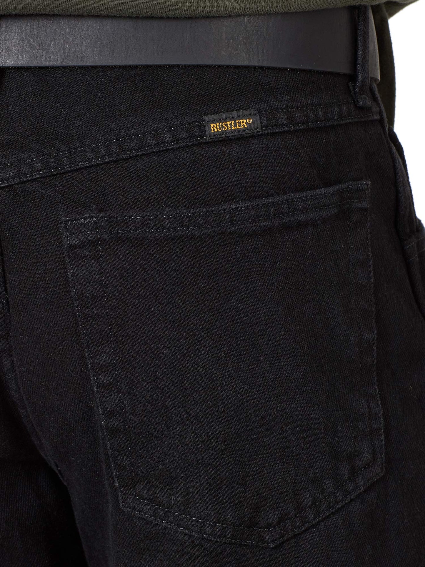 Rustler Men's Classic Relaxed Fit, Dark Stonewash, 34W x 30L