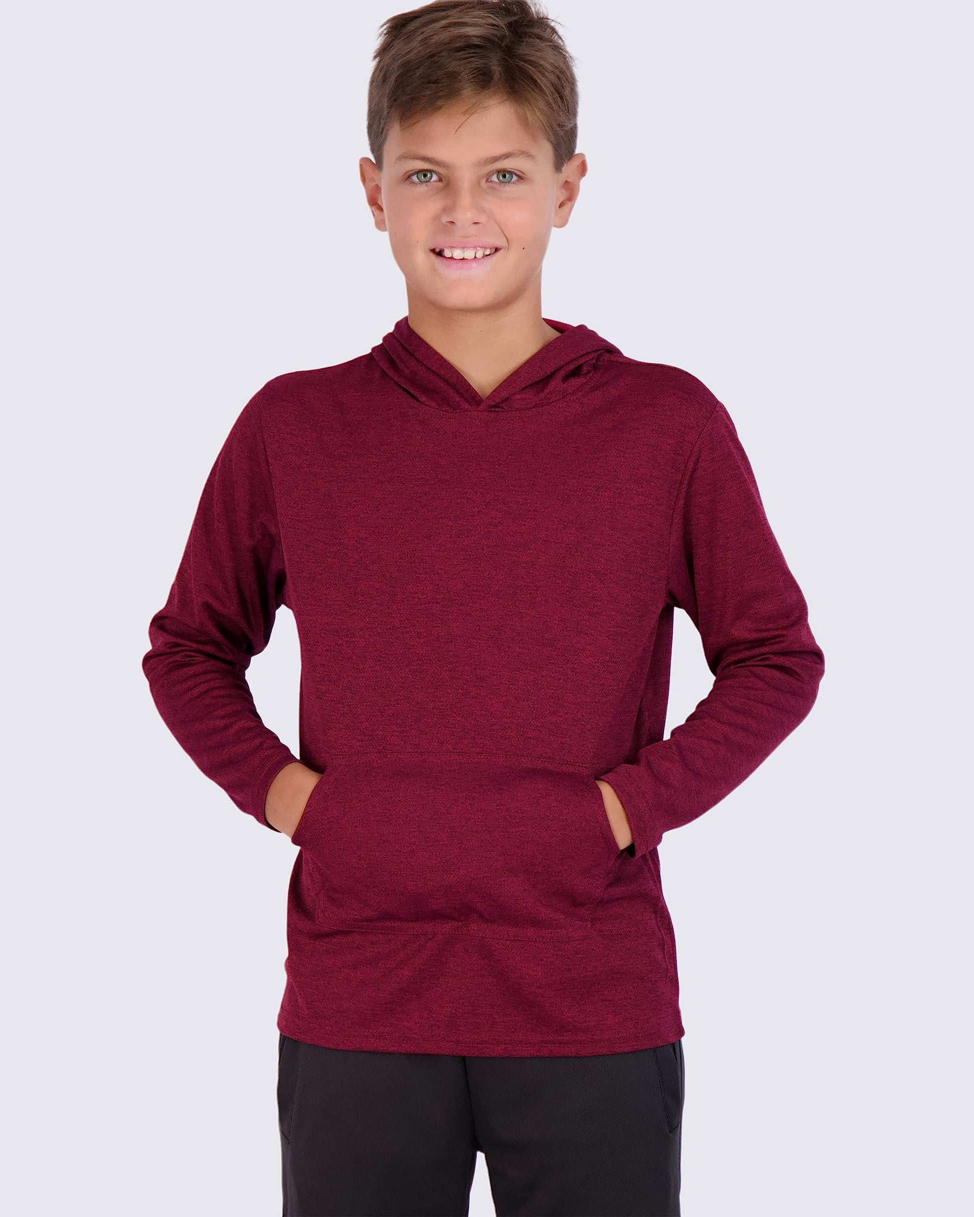 Real Essentials 3 Pack: Boys Hoodies – Youth Mesh Long Sleeve Sweatshirts.