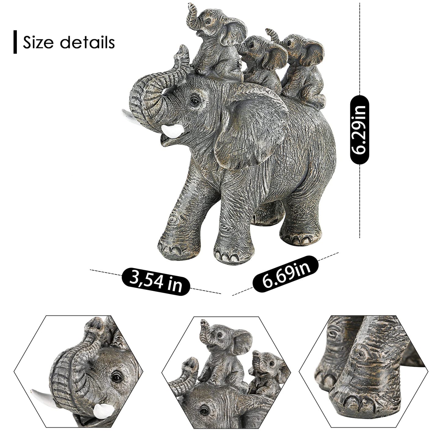 Ylncicn Elephant Statue - Elephant Decor - Home Decor 