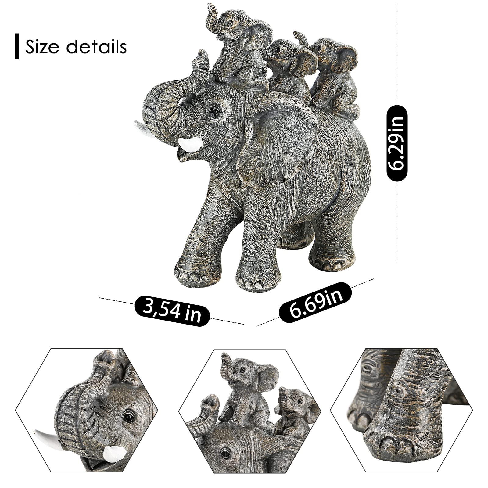 Ylncicn Elephant Statue - Elephant Decor - Home Decor 