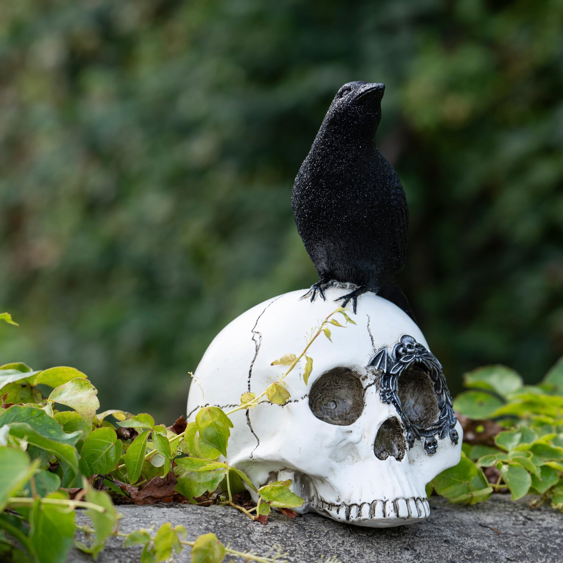 Rezpuao Skeletons Statue Hear See Speak No Evil Baby Halloween Figurines 