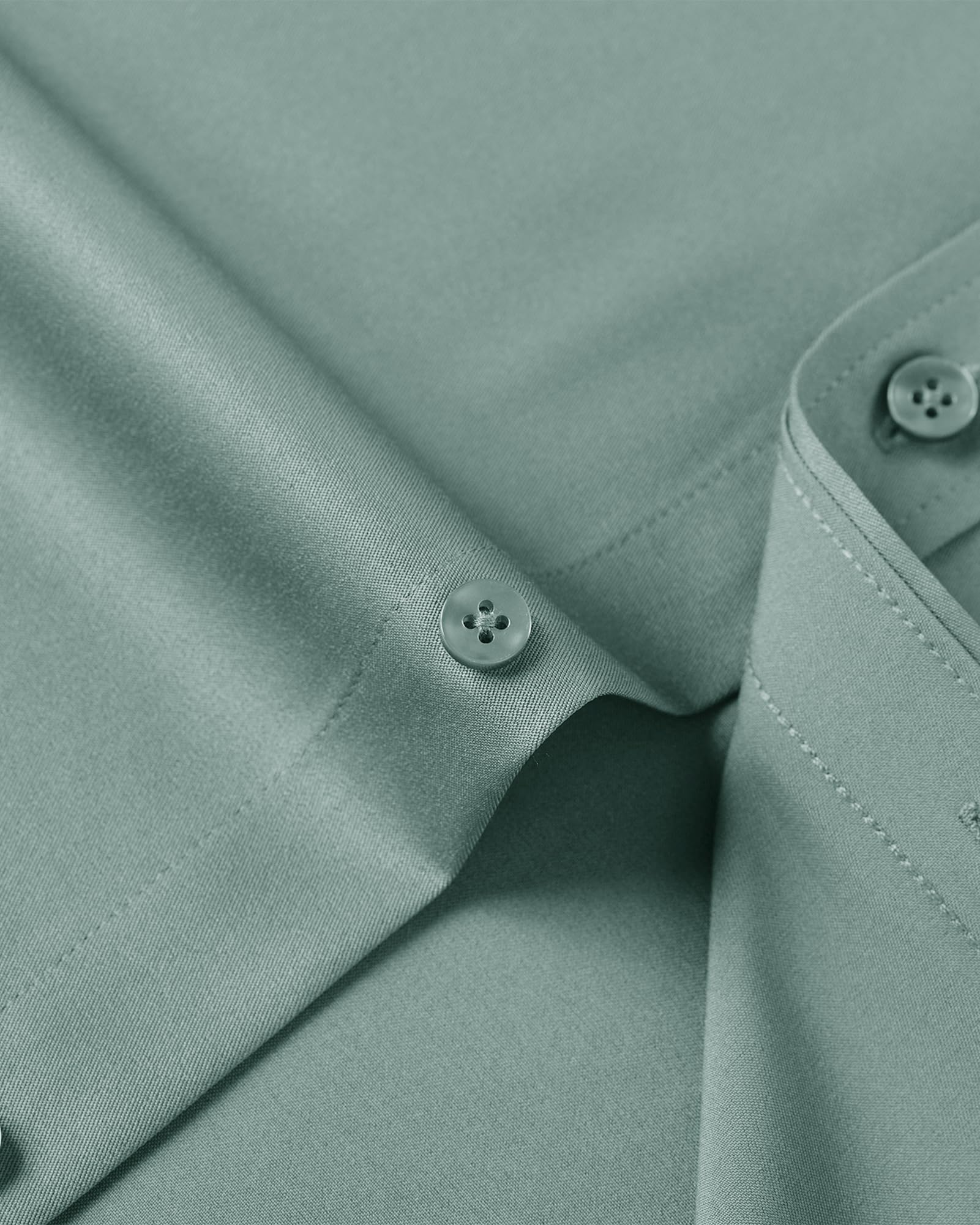 J.VER Men's Dress Shirts Solid Long Sleeve Stretch Wrinkle-Free Formal Shirt Business Casual Button Down Shirts White