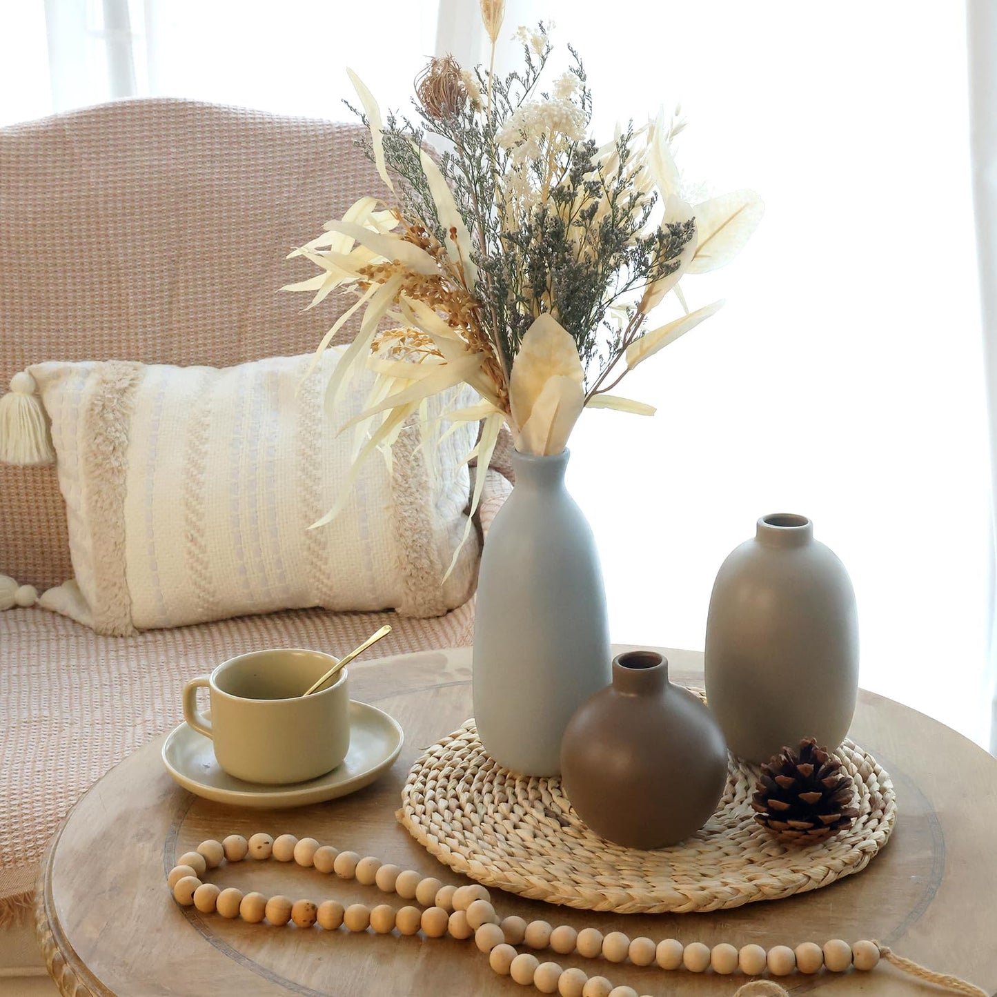 Modern Ceramic Vase Set of 5, Vases Home Decor