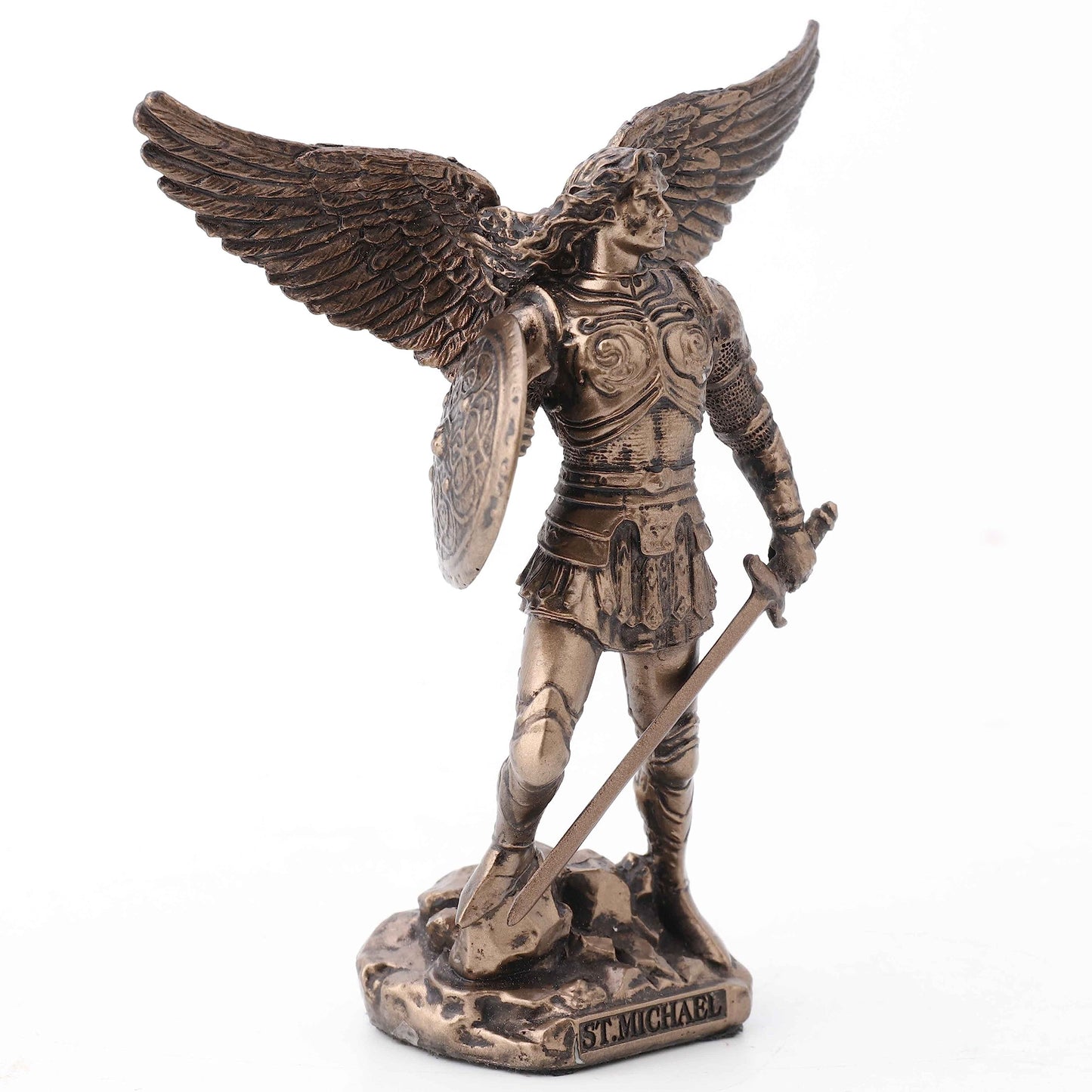 Veronese Design 4.2 Inch Archangel Saint Michael Painted Bronze Finish 
