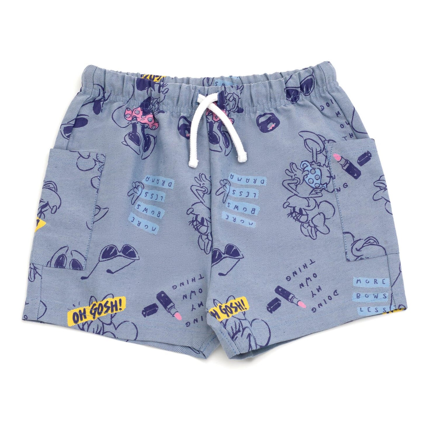 Disney Minnie Mouse Toddler Girls Graphic T-Shirt and Shorts Outfit Set Light Pink/Light Blue 3T