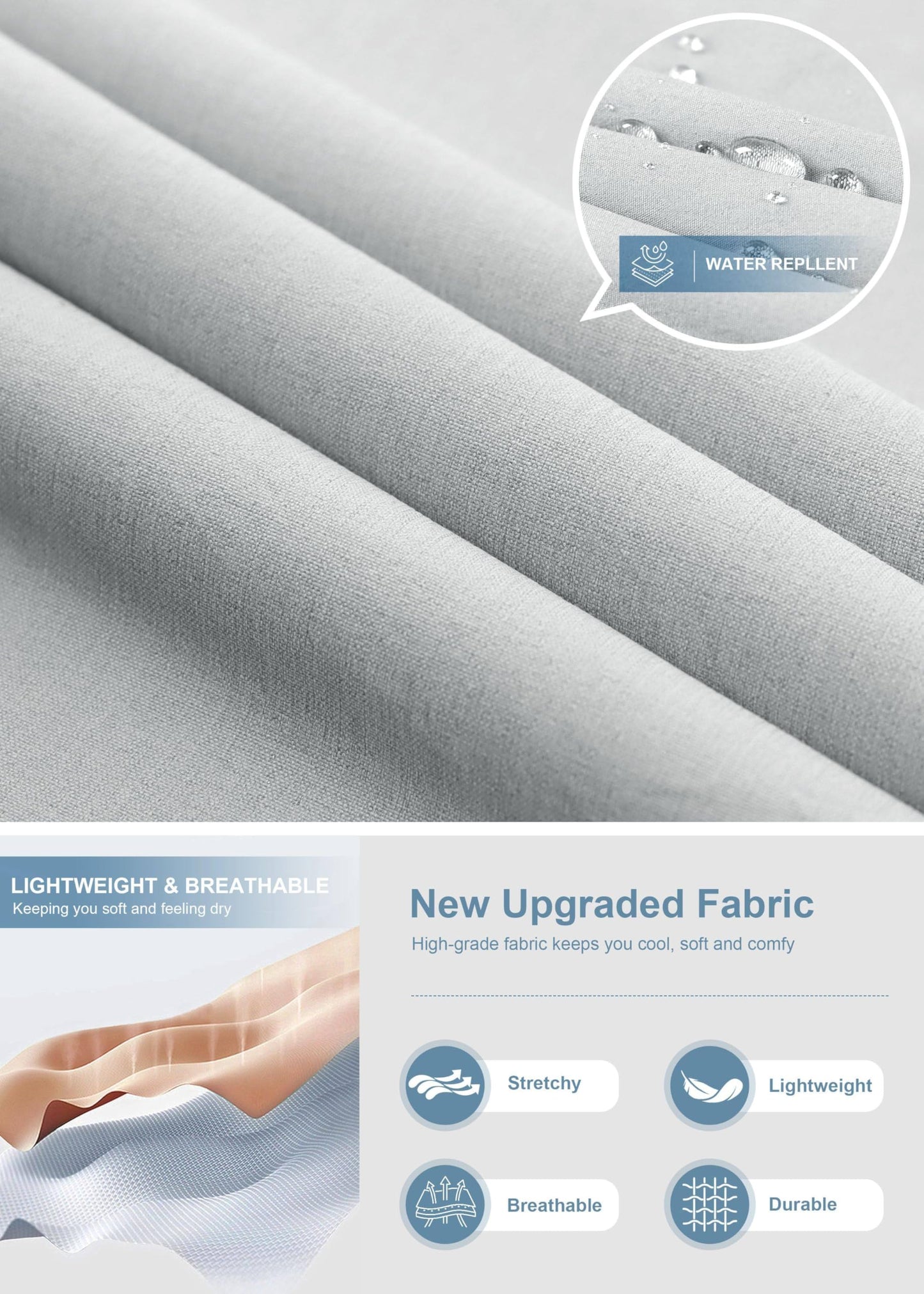 Pudolla Men's Golf Pants Stretch Classic Fit Work Dress Pants 30 Lightweight Quick Dry Casual Slacks Trousers with Pockets(Khaki 34Wx30L)