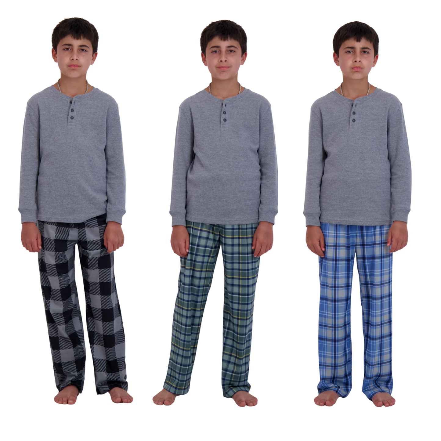 US Angels Boys Pajama Pants - 3 Pack, Boys' Sleepwear.