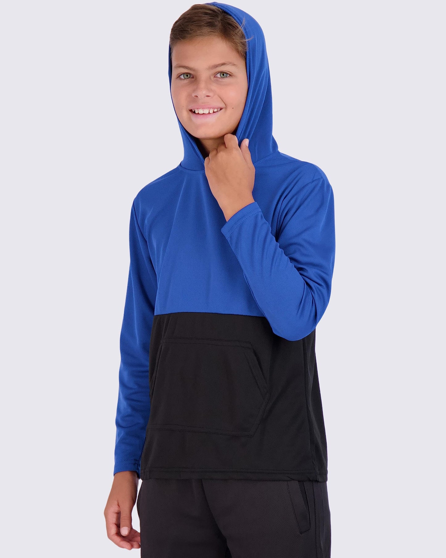 Real Essentials 3 Pack: Boys Hoodies – Youth Mesh Long Sleeve Sweatshirts.