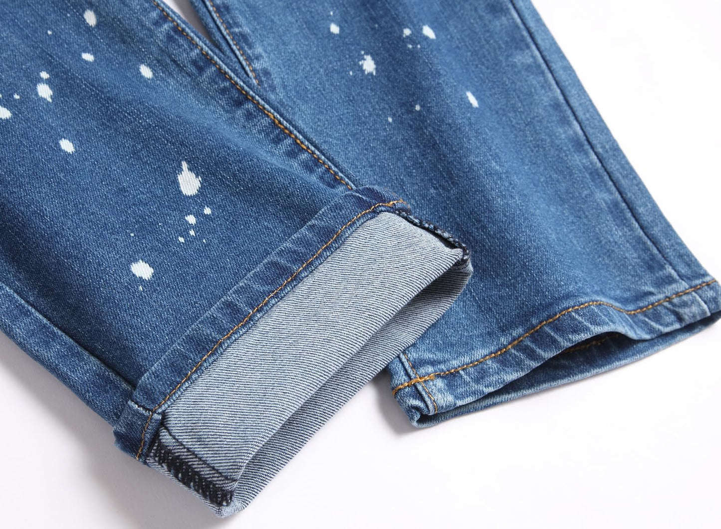 AITITIA Men's Biker Zipper Deco Washed Straight Fit Jeans (40, 002 Light Blue)