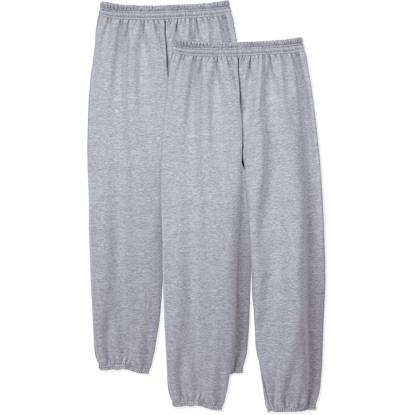 Hanes Men's EcoSmart Non-Pocket Sweatpant (Pack of 2), Light Steel, Large