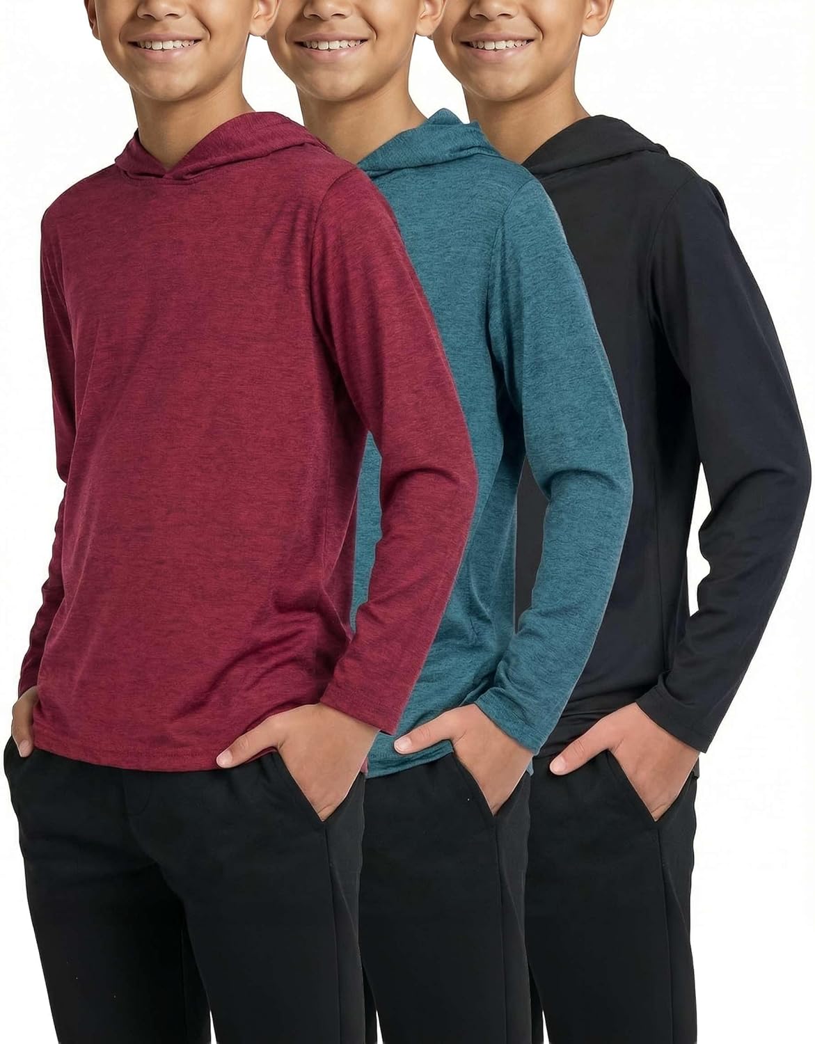 Real Essentials Dry-Fit Youth Hoodie 3 Pack