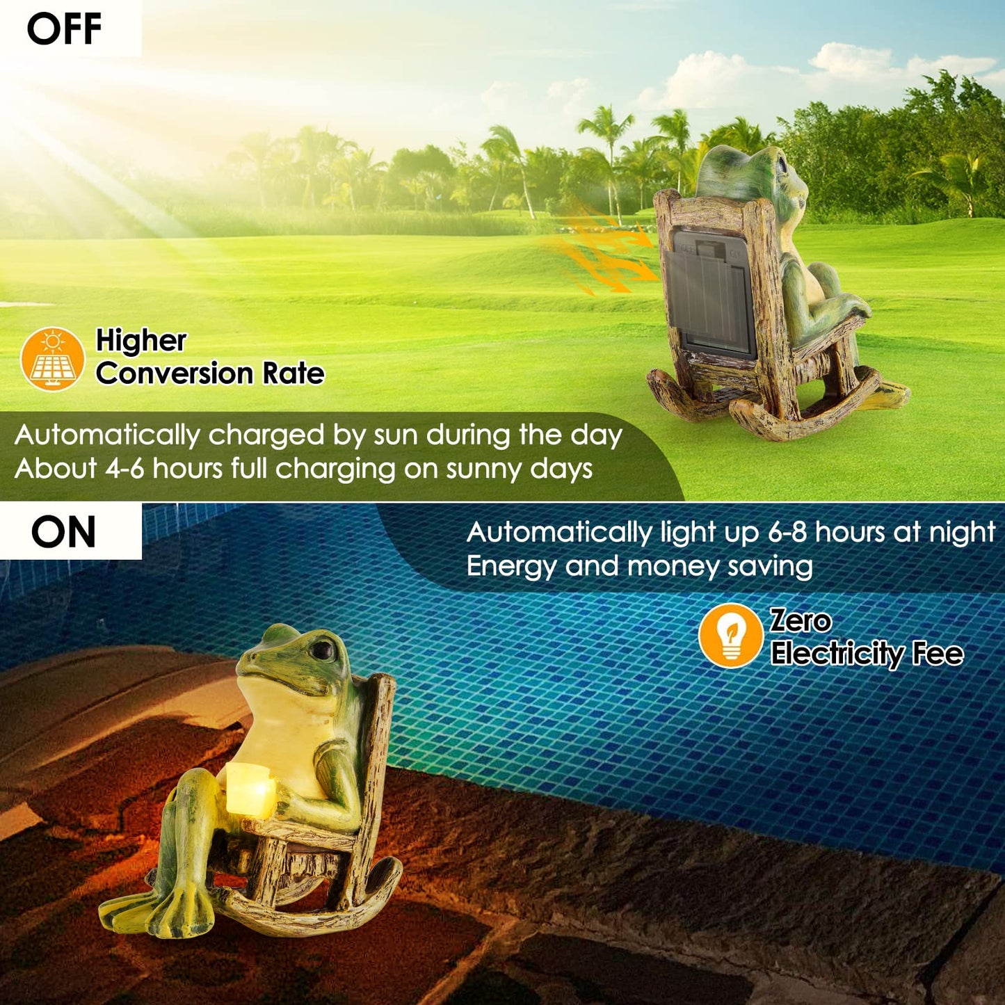 FOXMIS Miniature Frog Garden Statue Gifts Fall Halloween Decorations Fairy