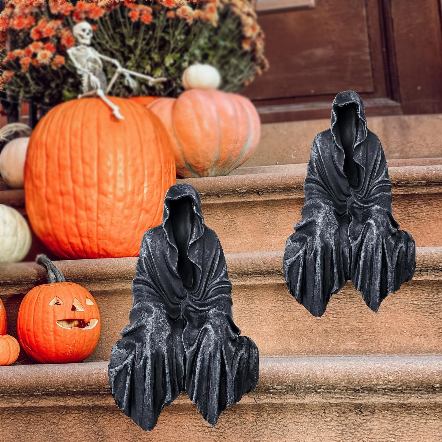 LUusmm 5.1 Inch Resin Tabletop Gothic Decor Sitting Statue,