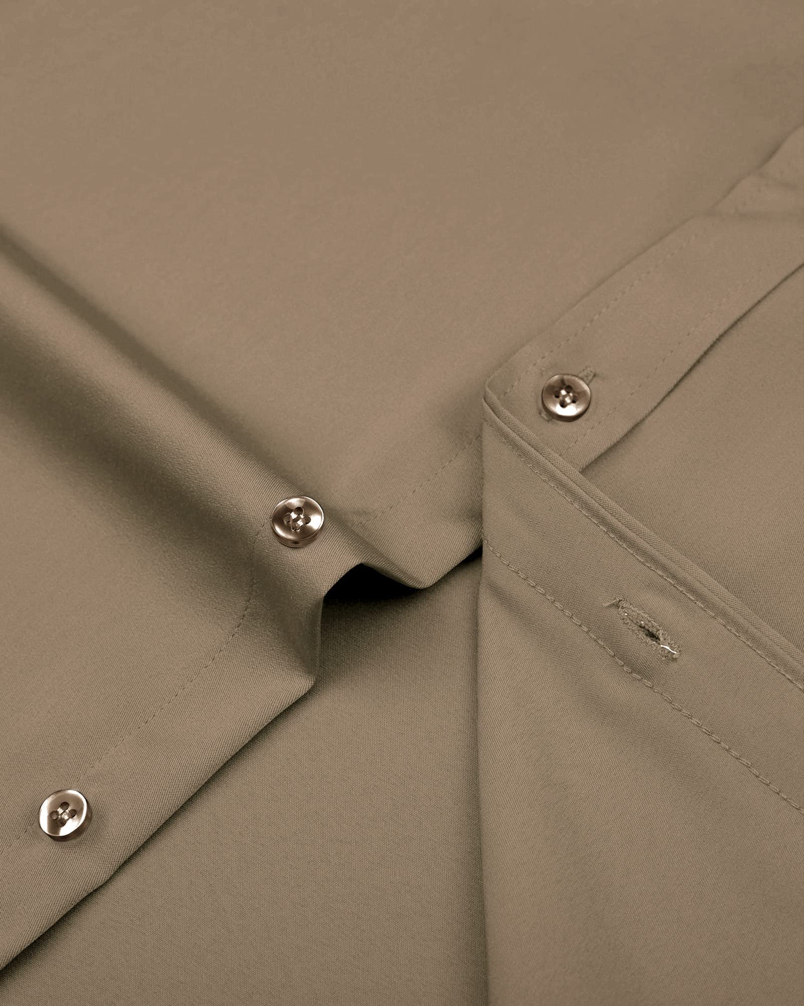 J.VER Men's Dress Shirts Solid Long Sleeve Stretch Wrinkle-Free Formal Shirt Business Casual Button Down Shirts White