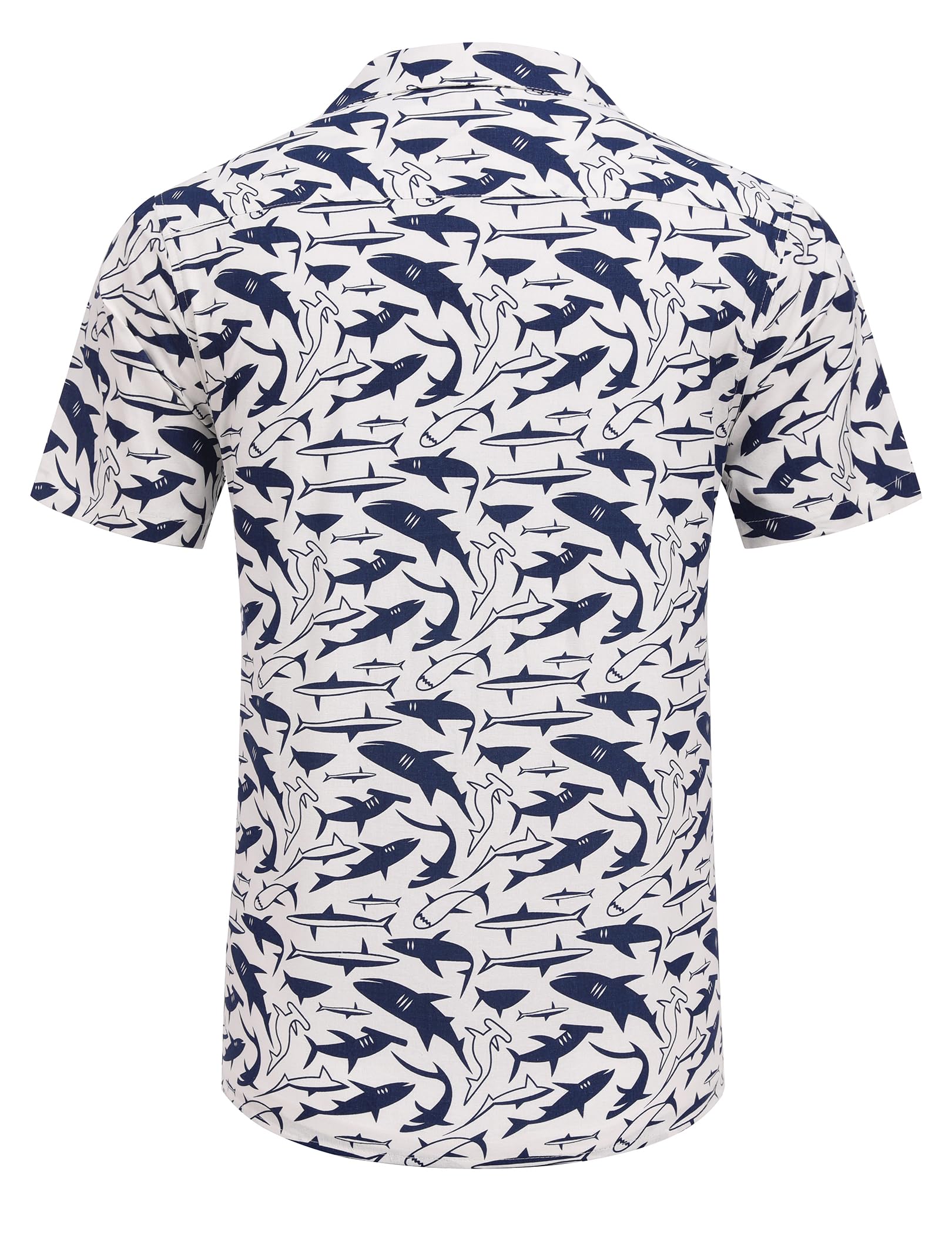 COOFANDY Men's Linen Short Sleeve Shirts Button Down Casual Summer Shirts Front Pocket