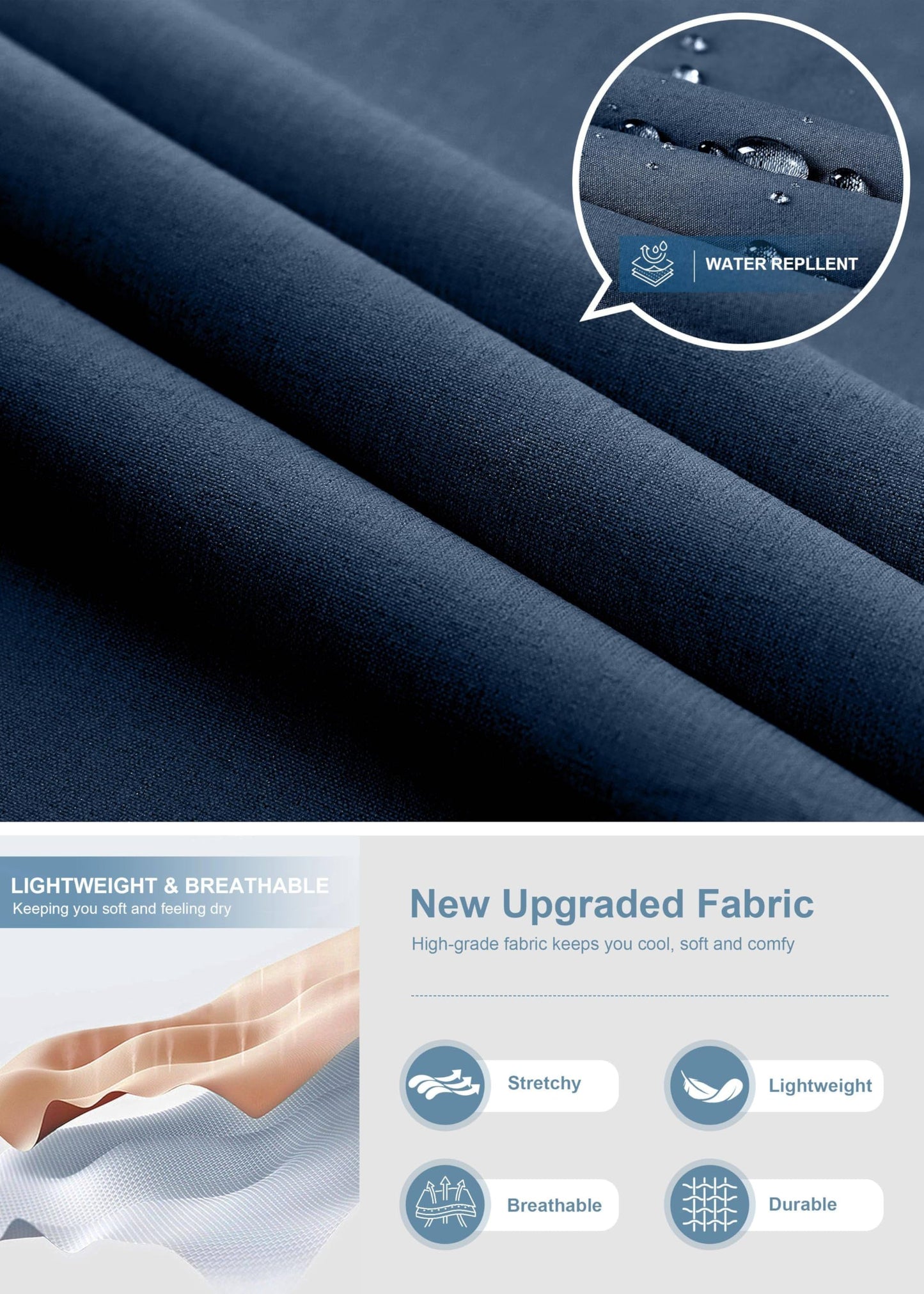 Pudolla Men's Golf Pants Stretch Classic Fit Work Dress Pants 30 Lightweight Quick Dry Casual Slacks Trousers with Pockets(Khaki 34Wx30L)