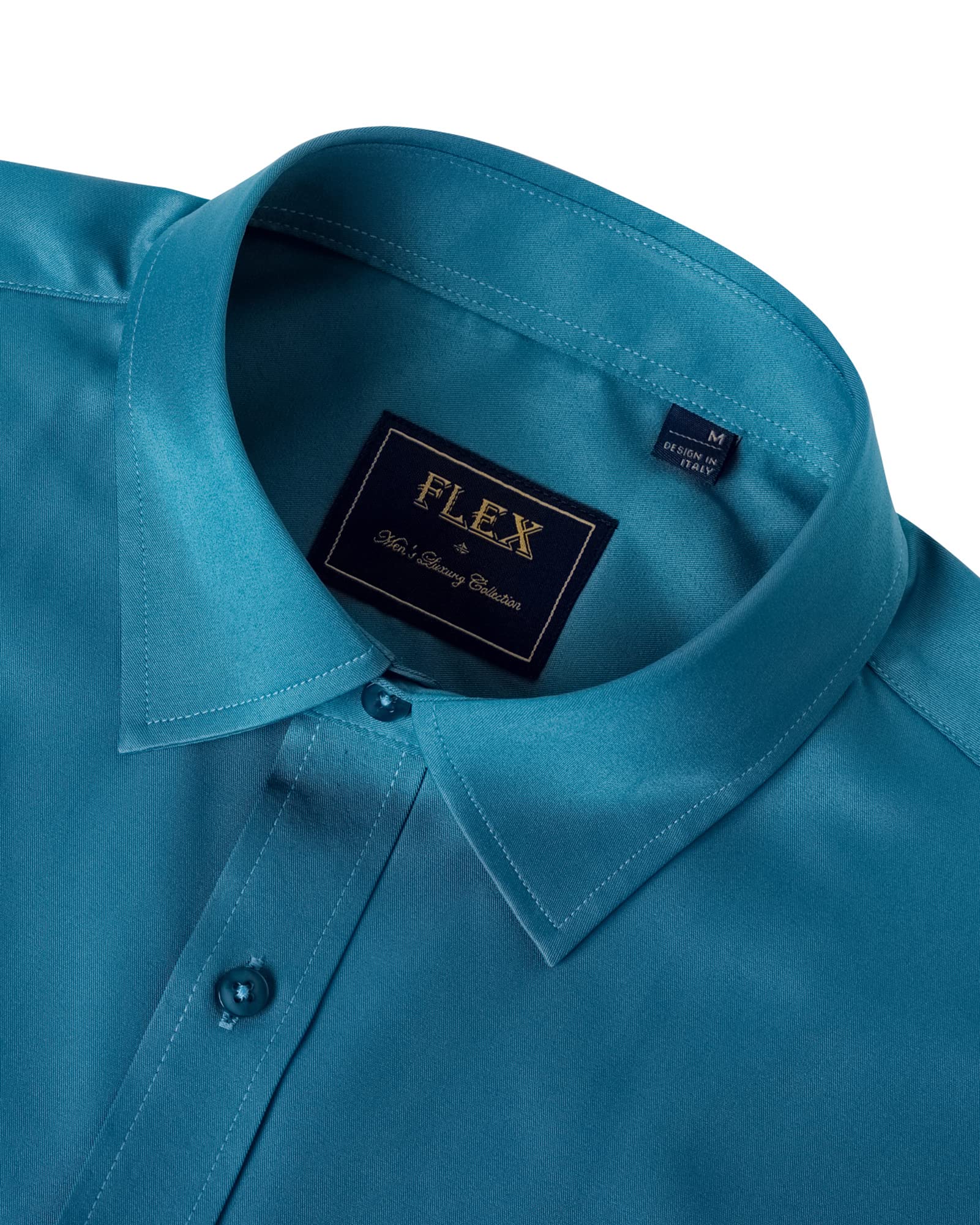 J.VER Men's Dress Shirts Solid Long Sleeve Stretch Wrinkle-Free Formal Shirt Business Casual Button Down Shirts White