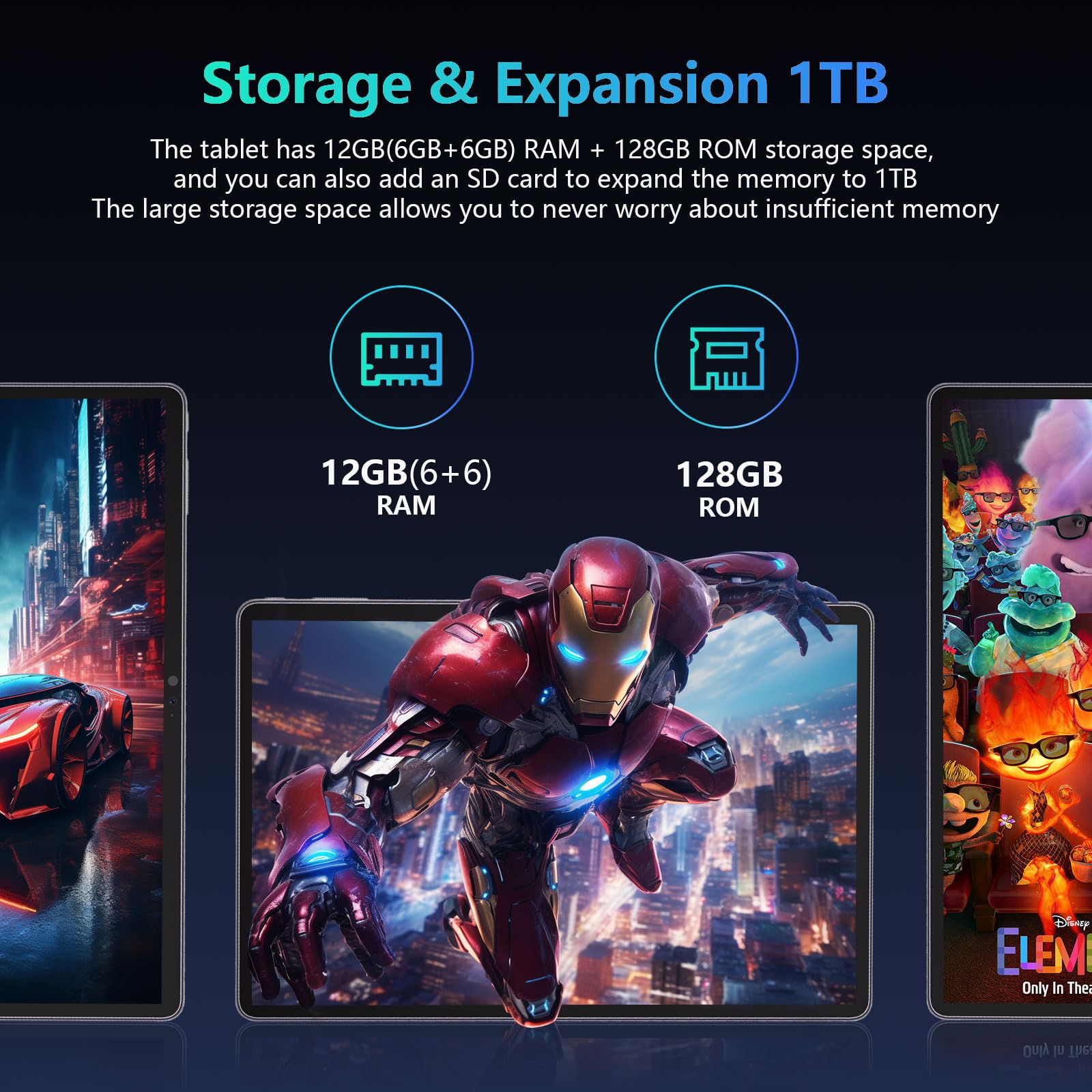 JIKOCXN Tablet 11 inch Android 12 Tablets, 12GB+128GB,1TB Expand, Widevine L1 Compatible 8-Core Tablet with 5G WiFi, 8000mAh Battery, Camera, 11" IPS Big Screen (Beige)