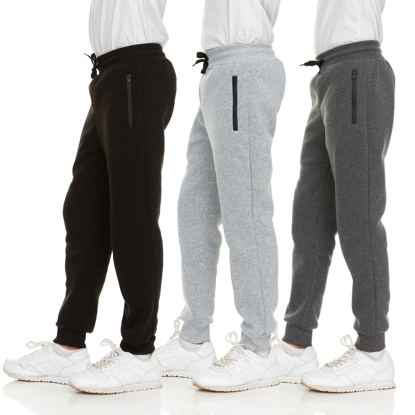 PURE CHAMP 3Pk Boys Sweatpants Fleece Athletic Workout Kids Clothes 