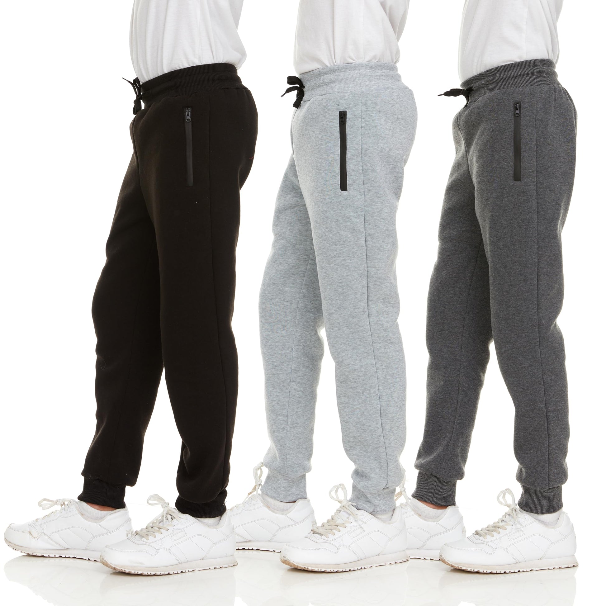 PURE CHAMP 3Pk Boys Sweatpants Fleece Athletic Workout Kids Clothes 
