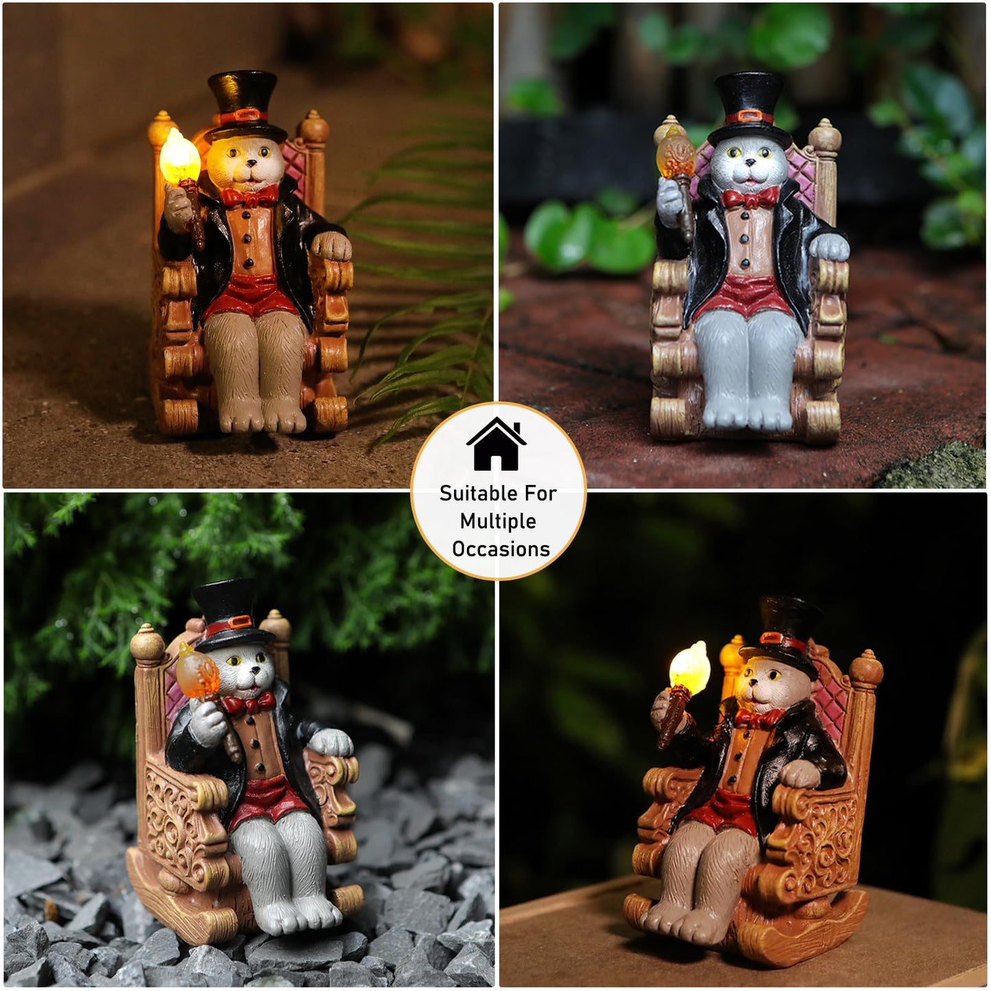 FOXMIS Miniature Frog Garden Statue Gifts Fall Halloween Decorations Fairy