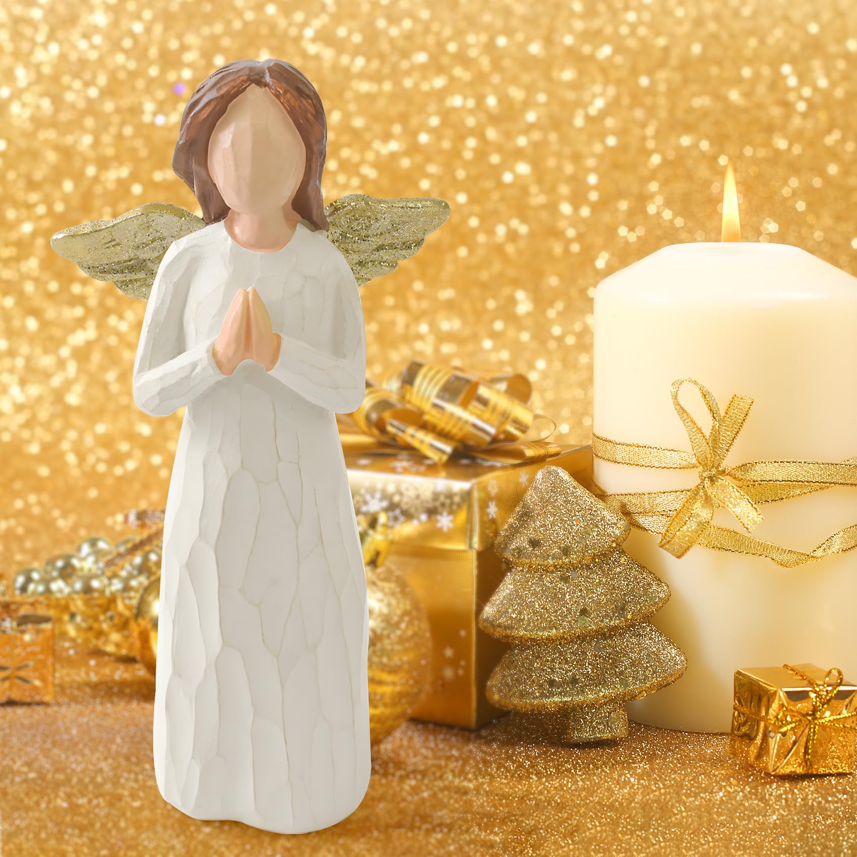 CUNTAUK Guardian Angel Statue, Healing Angel Figurines for Women.