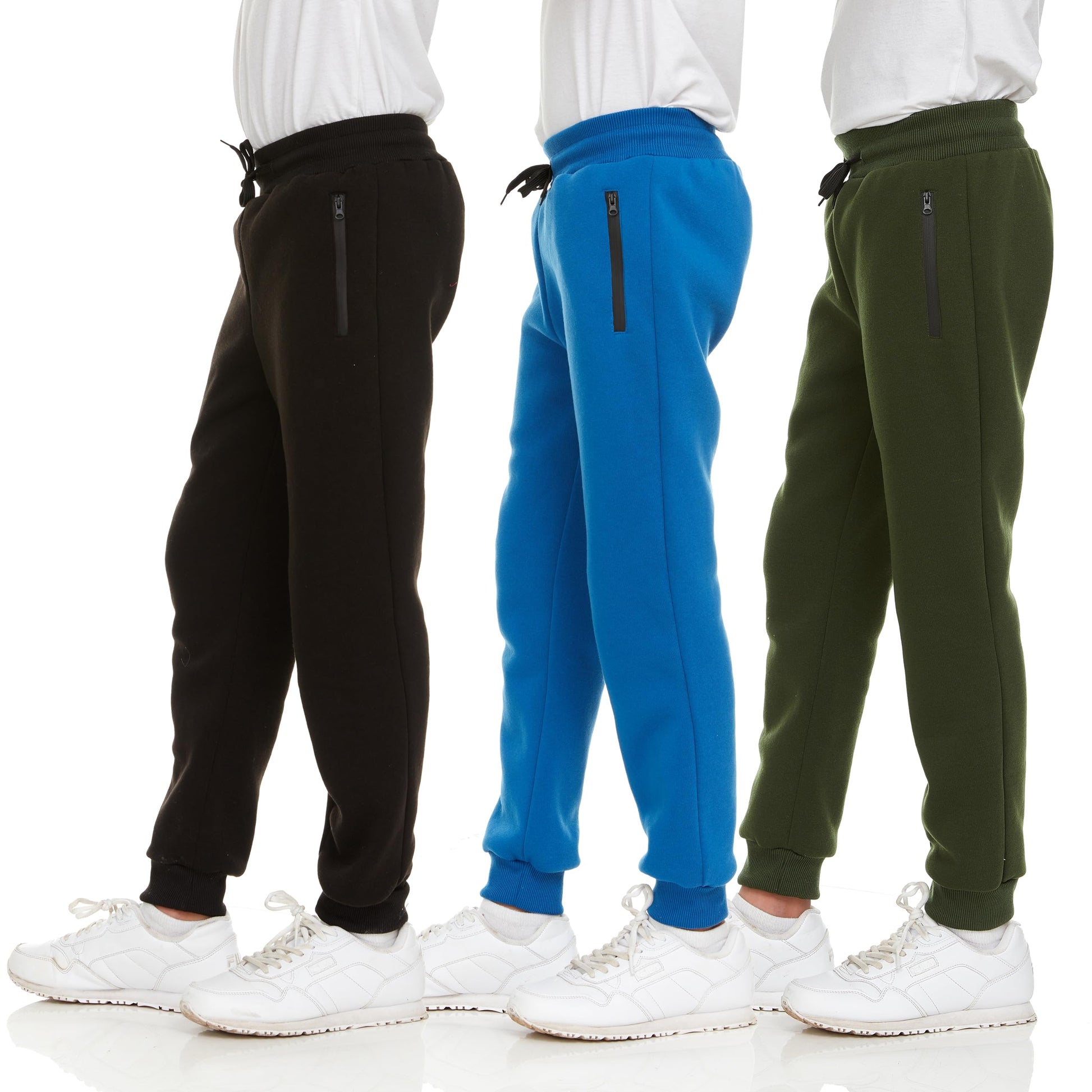 PURE CHAMP 3Pk Boys Sweatpants Fleece Athletic Workout Kids Clothes