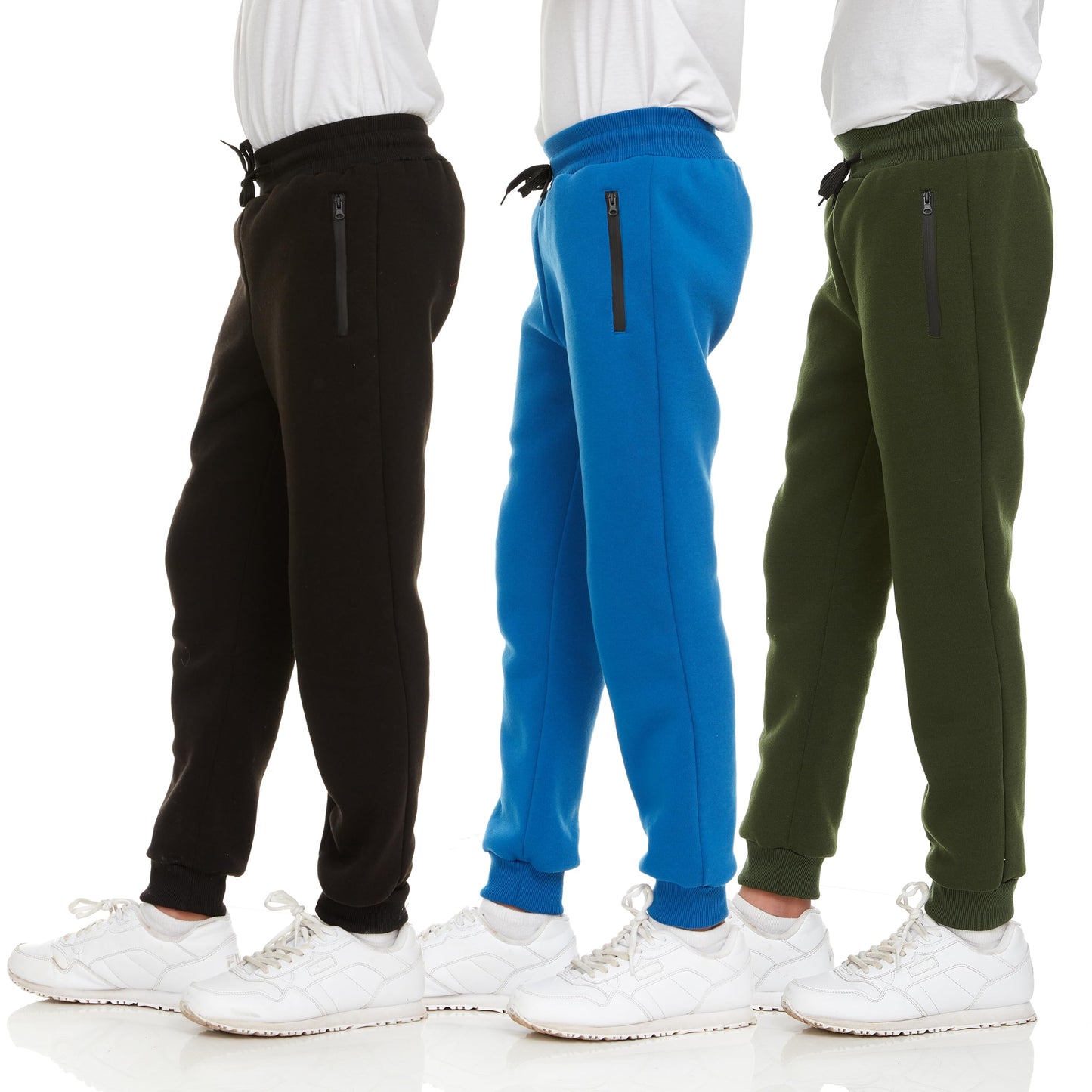 PURE CHAMP 3Pk Boys Sweatpants Fleece Athletic Workout Kids Clothes 