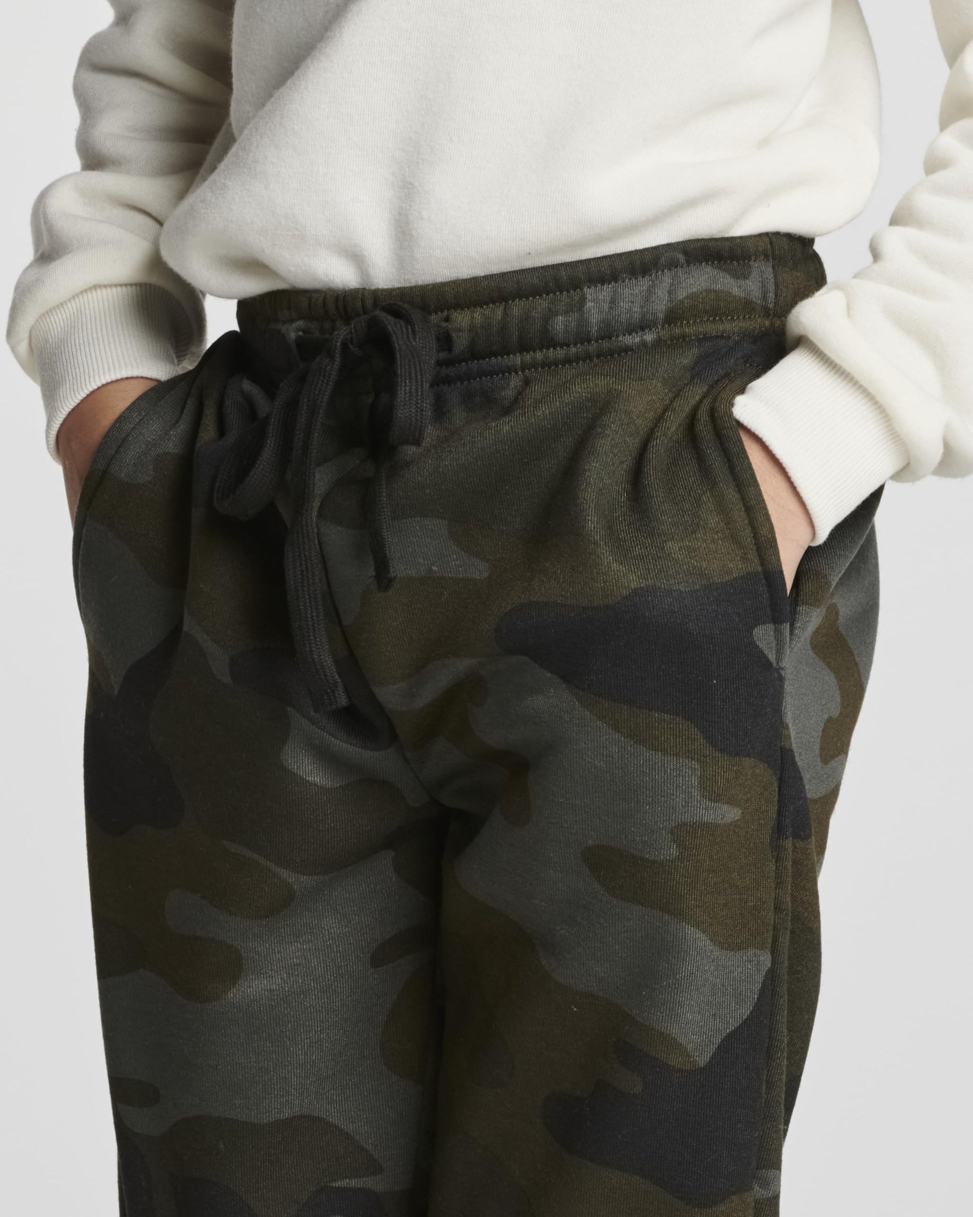 Real Essentials 3 Pack: Boys Tech Fleece Jogger Active Sweatpants with Pockets