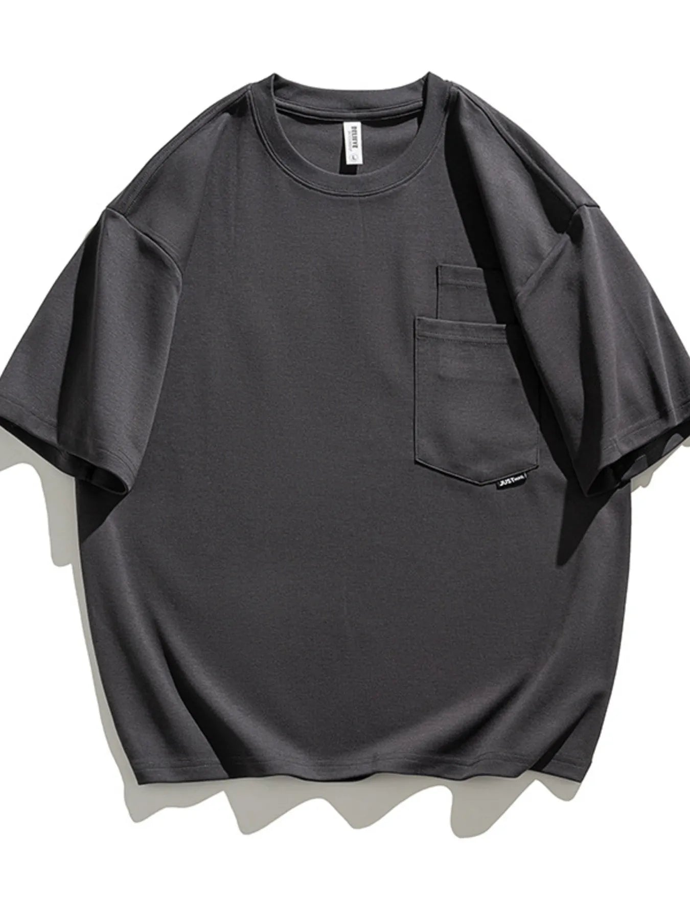 Men's Plus Size Casual Pocket Solid Color T-Shirt
